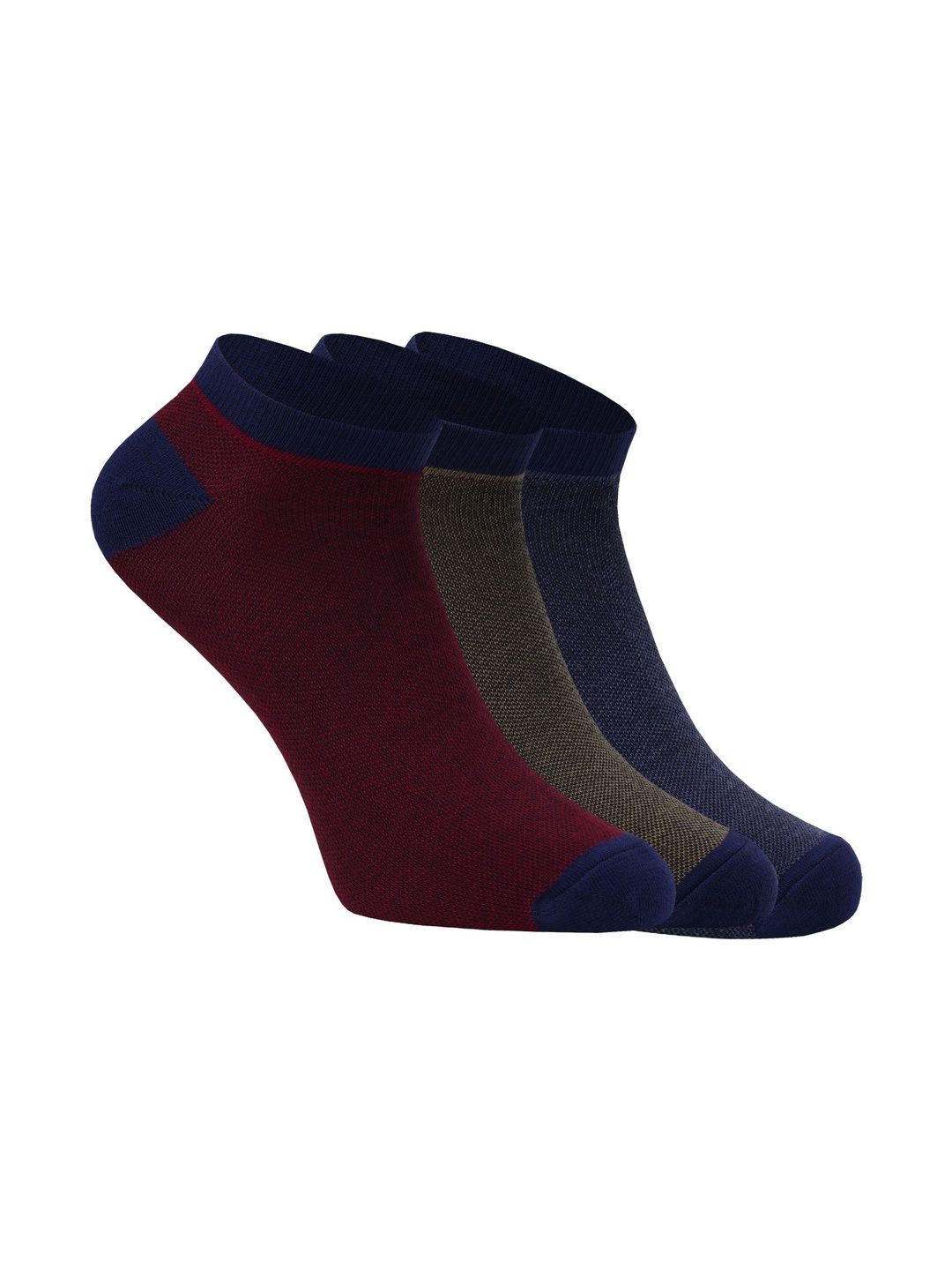 BERYX Unisex Pack of 3 Cotton Patterned Ankle Length Socks-picture-41