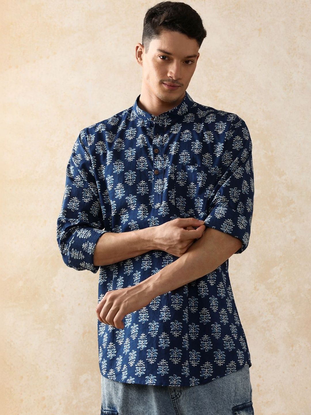 Anouk Men Floral Printed Kurta-picture-22