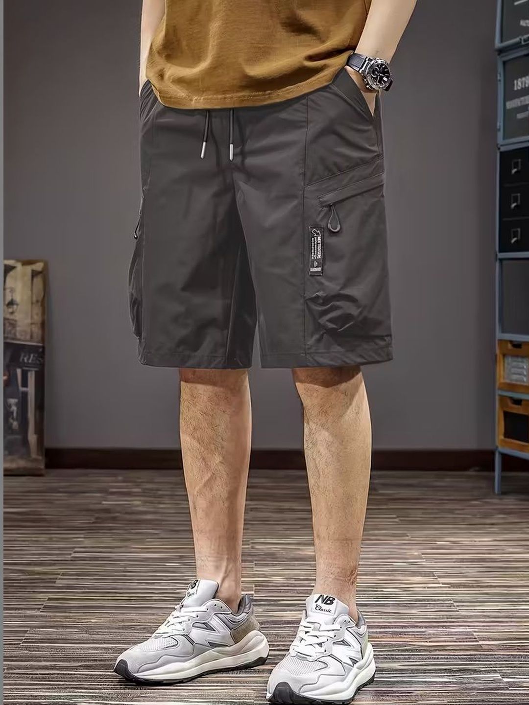 R.Code by The Roadster Life Co. Men Loose Fit High-Rise Cargo Shorts-picture-39