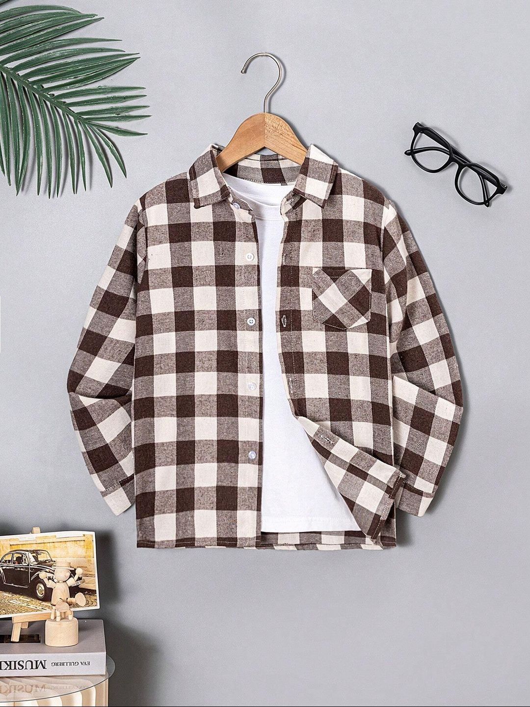 TIOR Boys Buffalo Checks Checked Casual Shirt