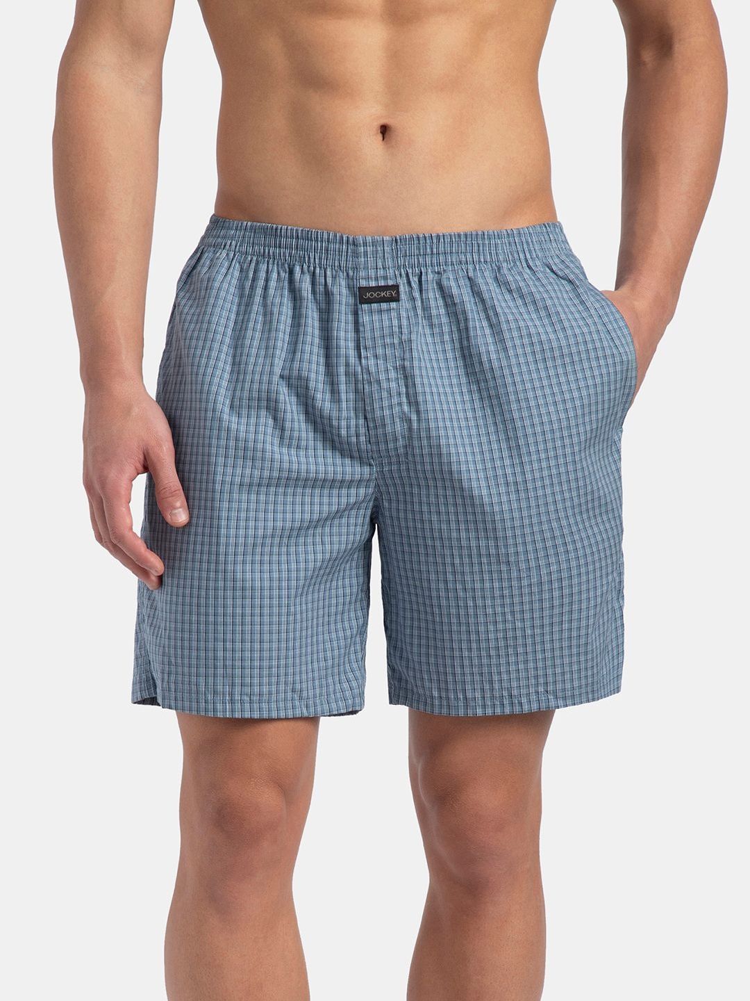 Jockey Pack Of 2 Checked Combed Cotton Mid-Rise Boxer-picture-30