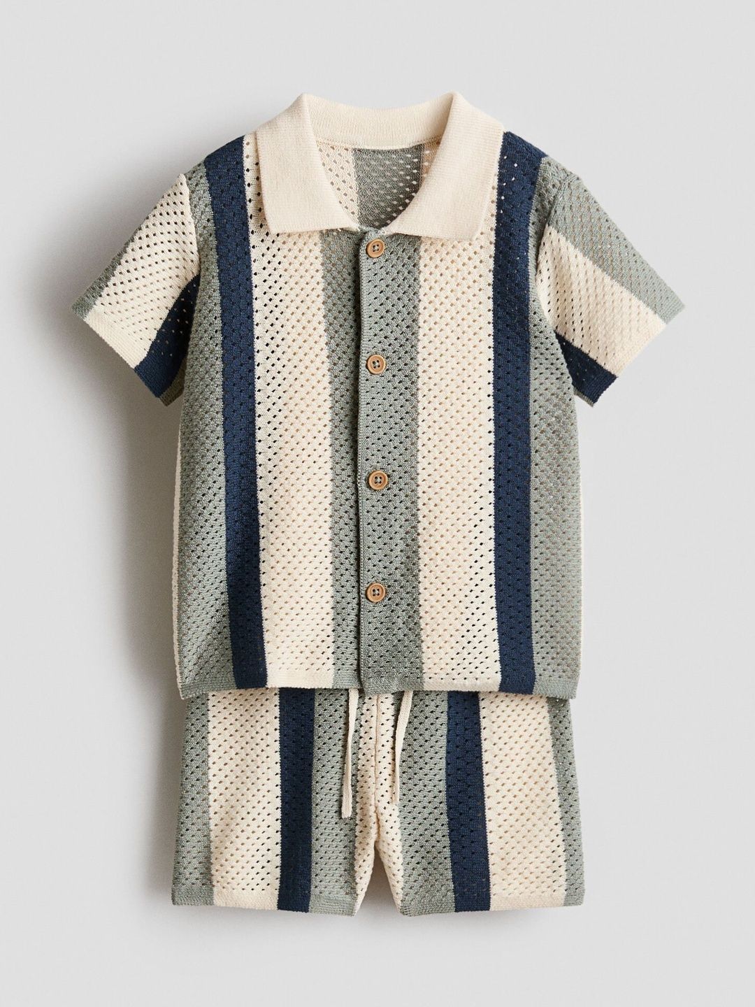 H&M 2-Piece Mesh-Knit Cotton Set