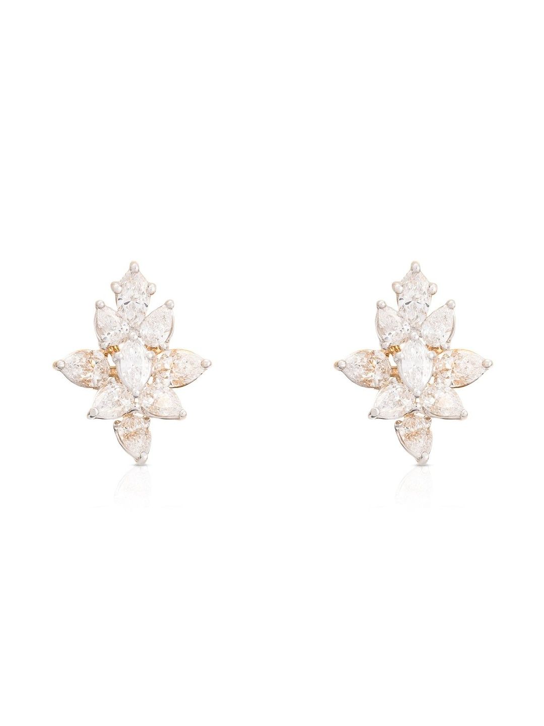 NAMRA JEWELS 14KT Gold Celestial Starburst Lab-Grown Diamond Stud Earrings -3.34 ct-picture-51