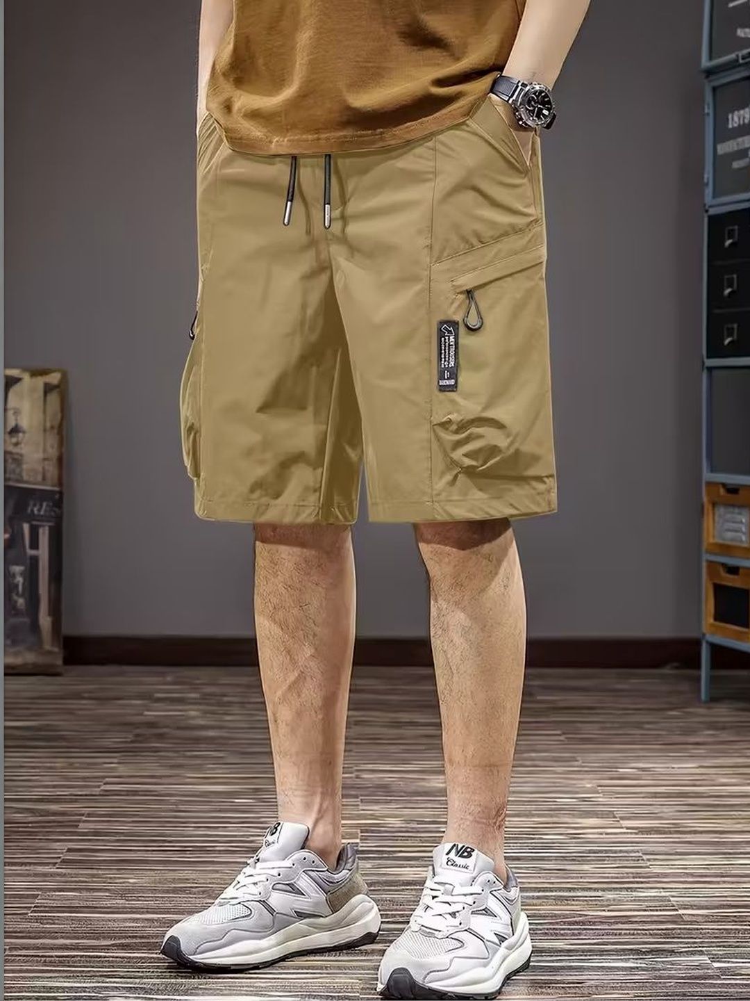 R.Code by The Roadster Life Co. Men Loose Fit High-Rise Cargo Shorts-picture-38