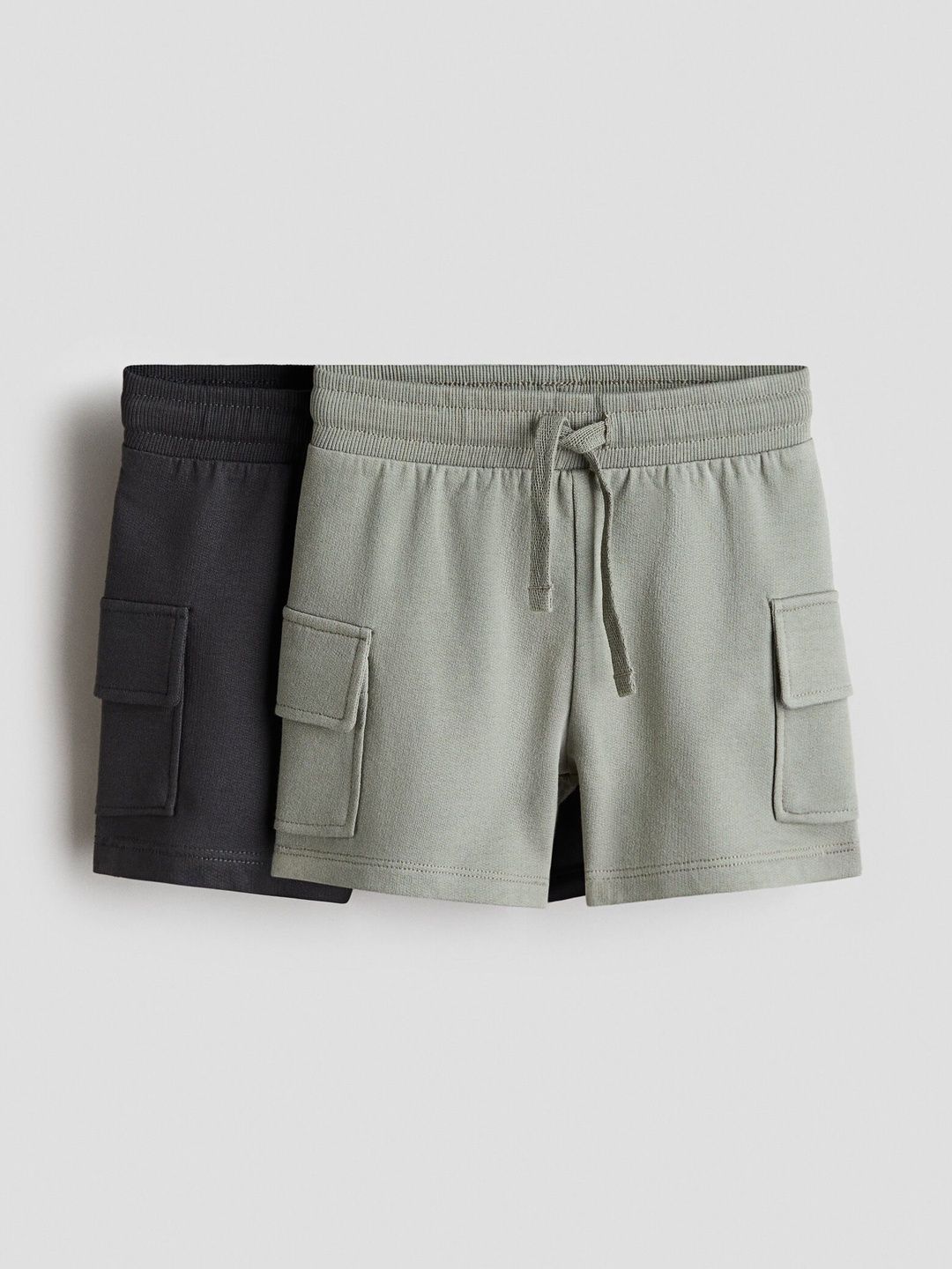 H&M 2-Pack Cargo Sweatshirt Shorts