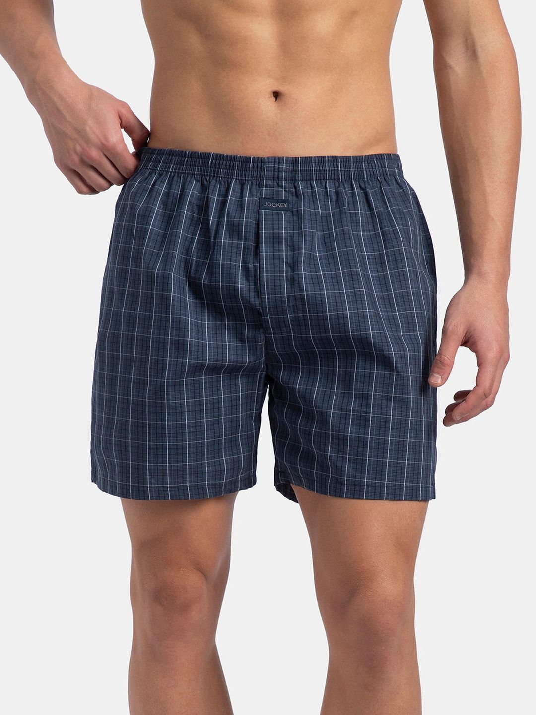 Jockey Pack Of 2 Checked Combed Cotton Mid-Rise Boxer-picture-29