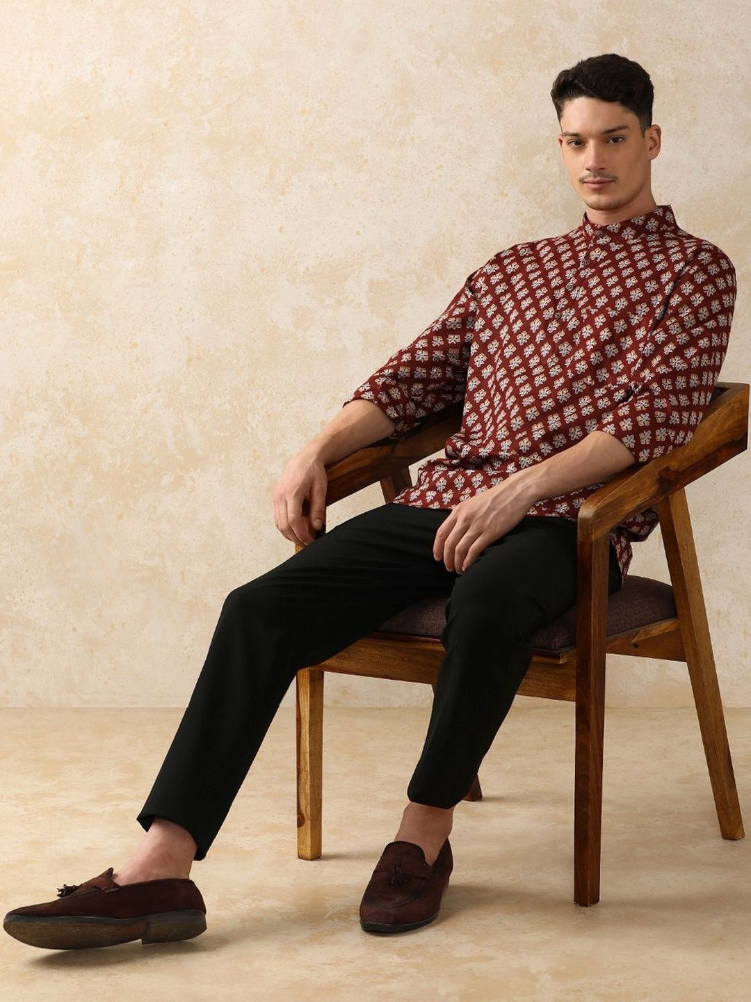 Anouk Men Floral Printed Kurta-image-12