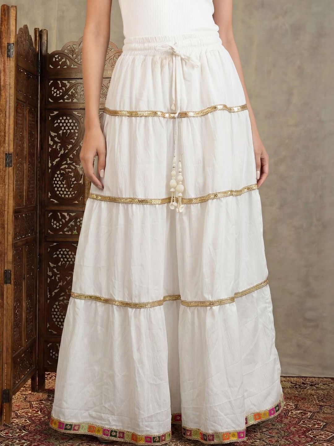 VANSIRI Embellished Maxi A-Line Skirts-picture-58