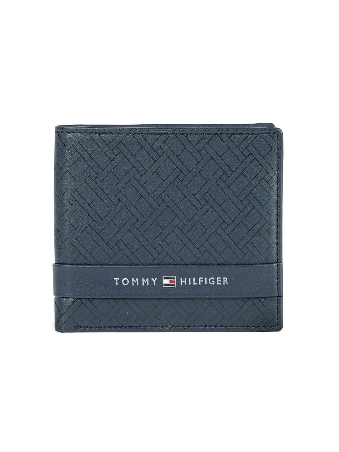 Tommy Hilfiger Men Geometric Textured Leather Two Fold Wallet-image-44