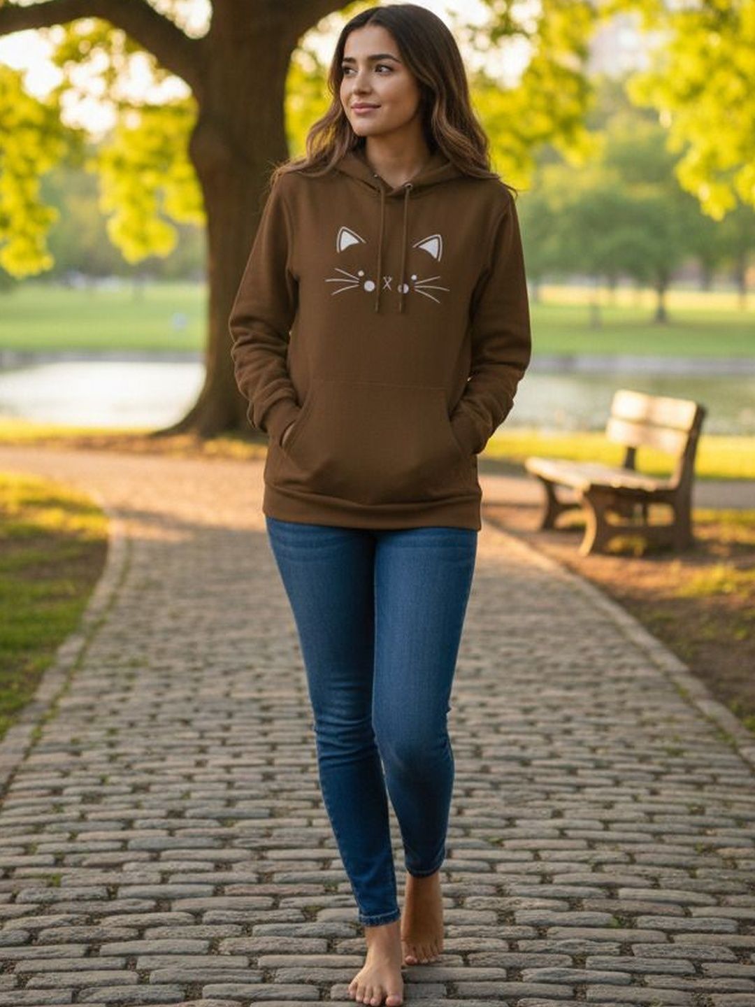 Divra Clothing Women Printed Hooded Sweatshirt-picture-19