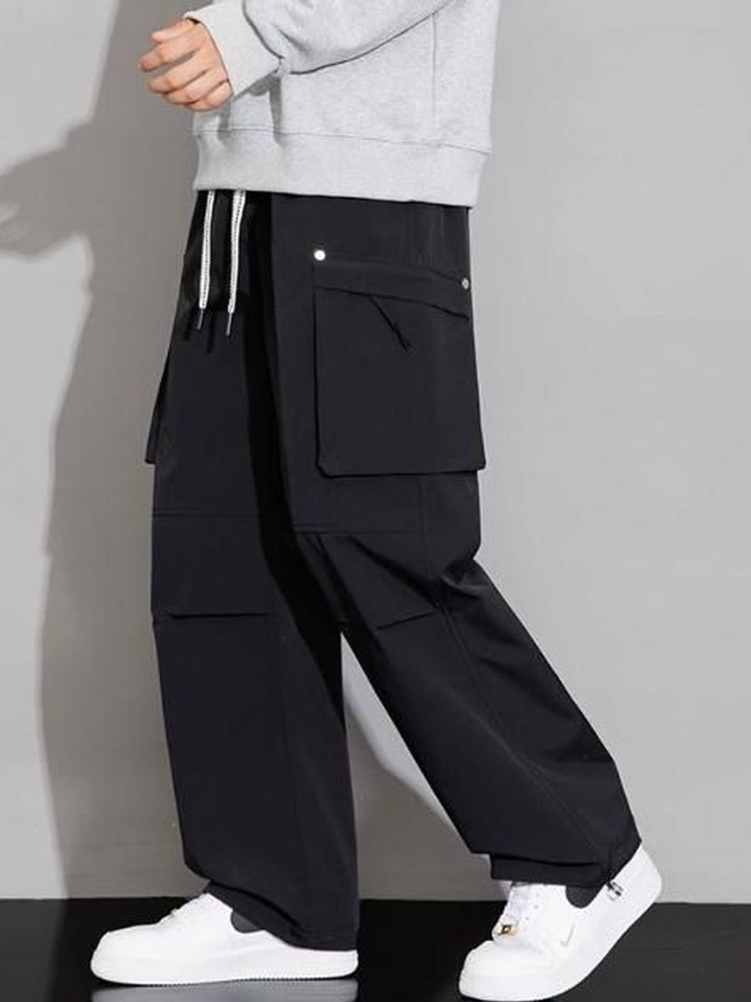 R.Code by The Roadster Life Co. Men High-Rise Cargos Trousers-picture-13