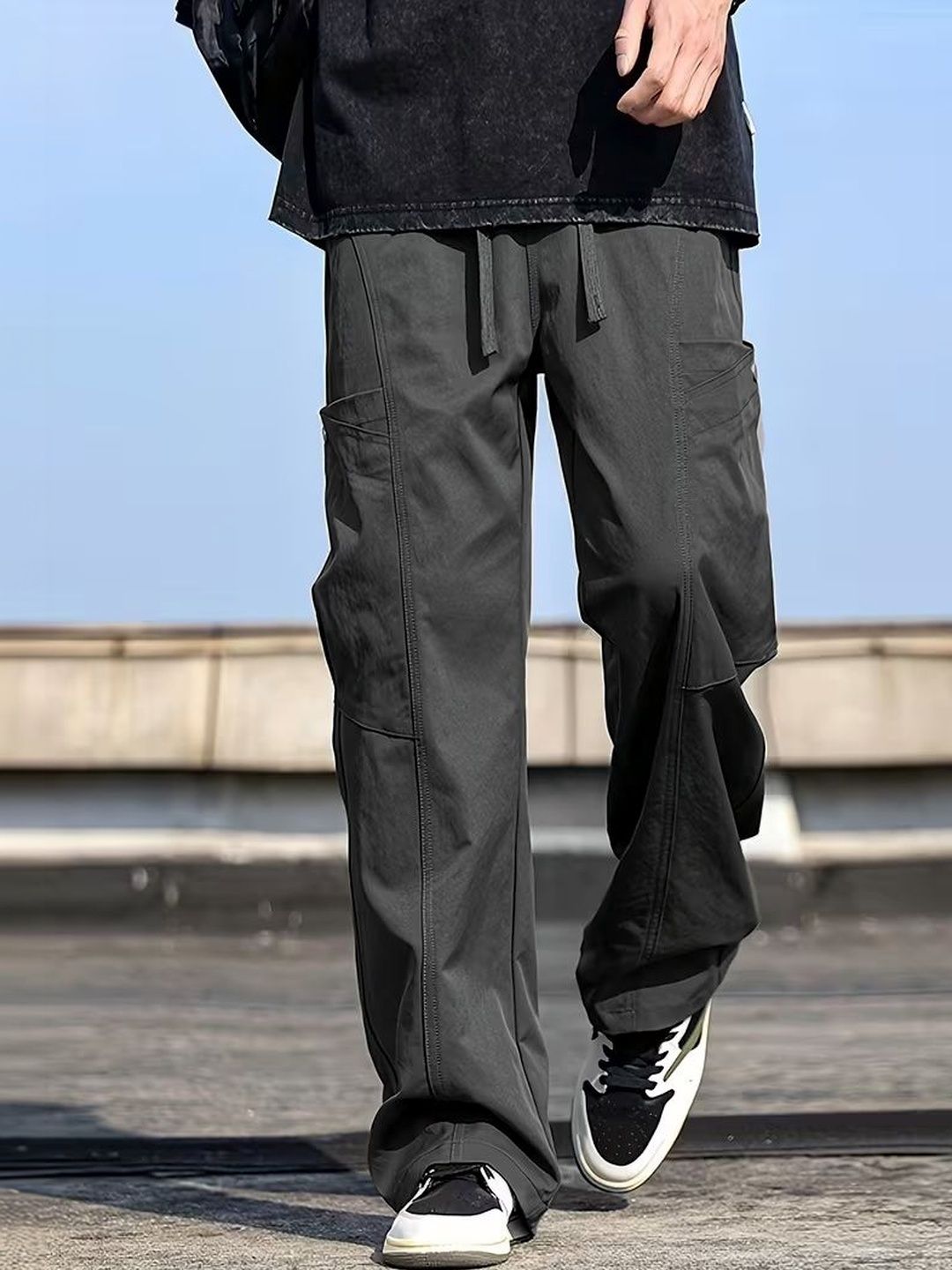 R.Code by The Roadster Life Co. Men High-Rise Cargos Trousers-picture-12