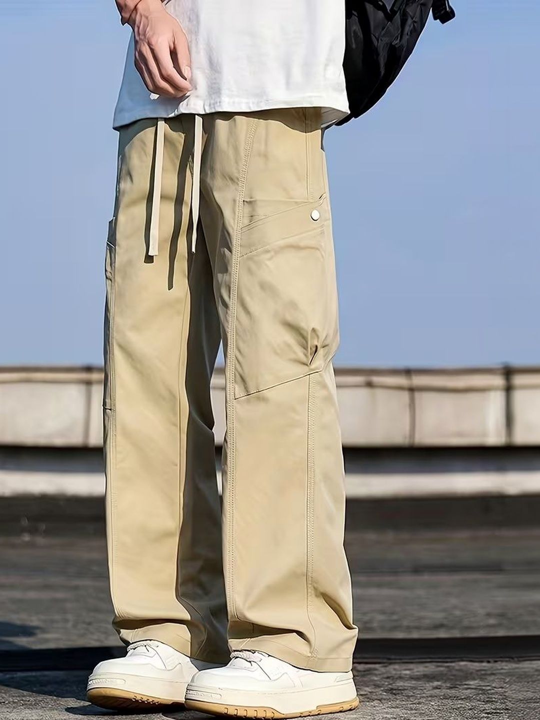 R.Code by The Roadster Life Co. Men High-Rise Cargos Trousers-picture-15