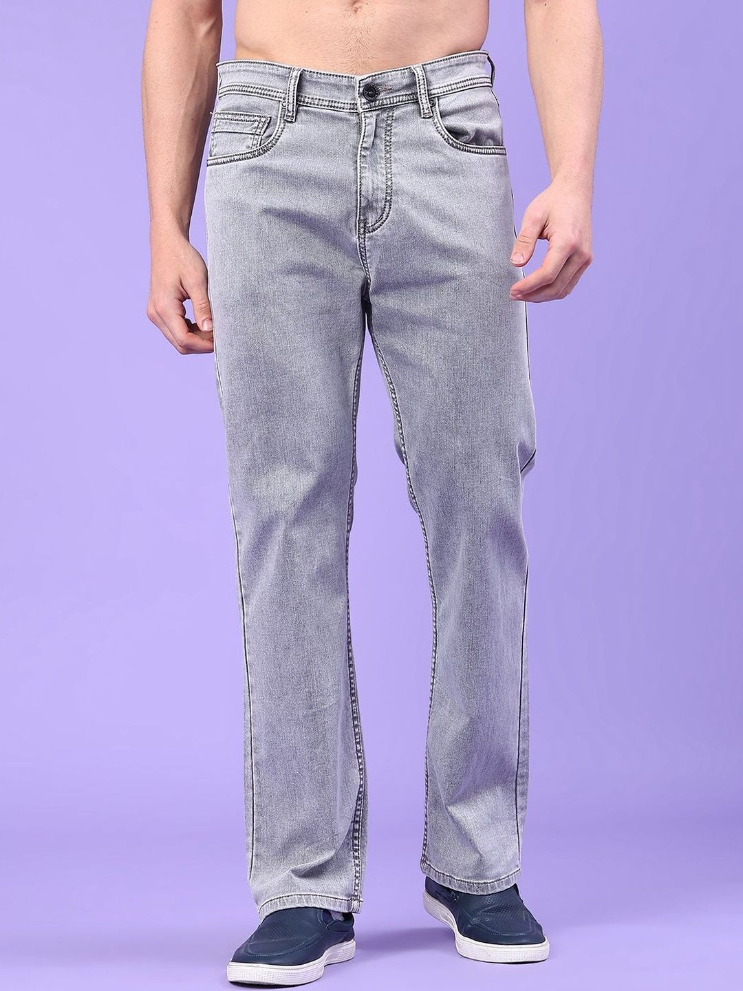 V-Mart Men Regular Fit Mid-Rise Light Fade Stretchable Jeans-picture-34