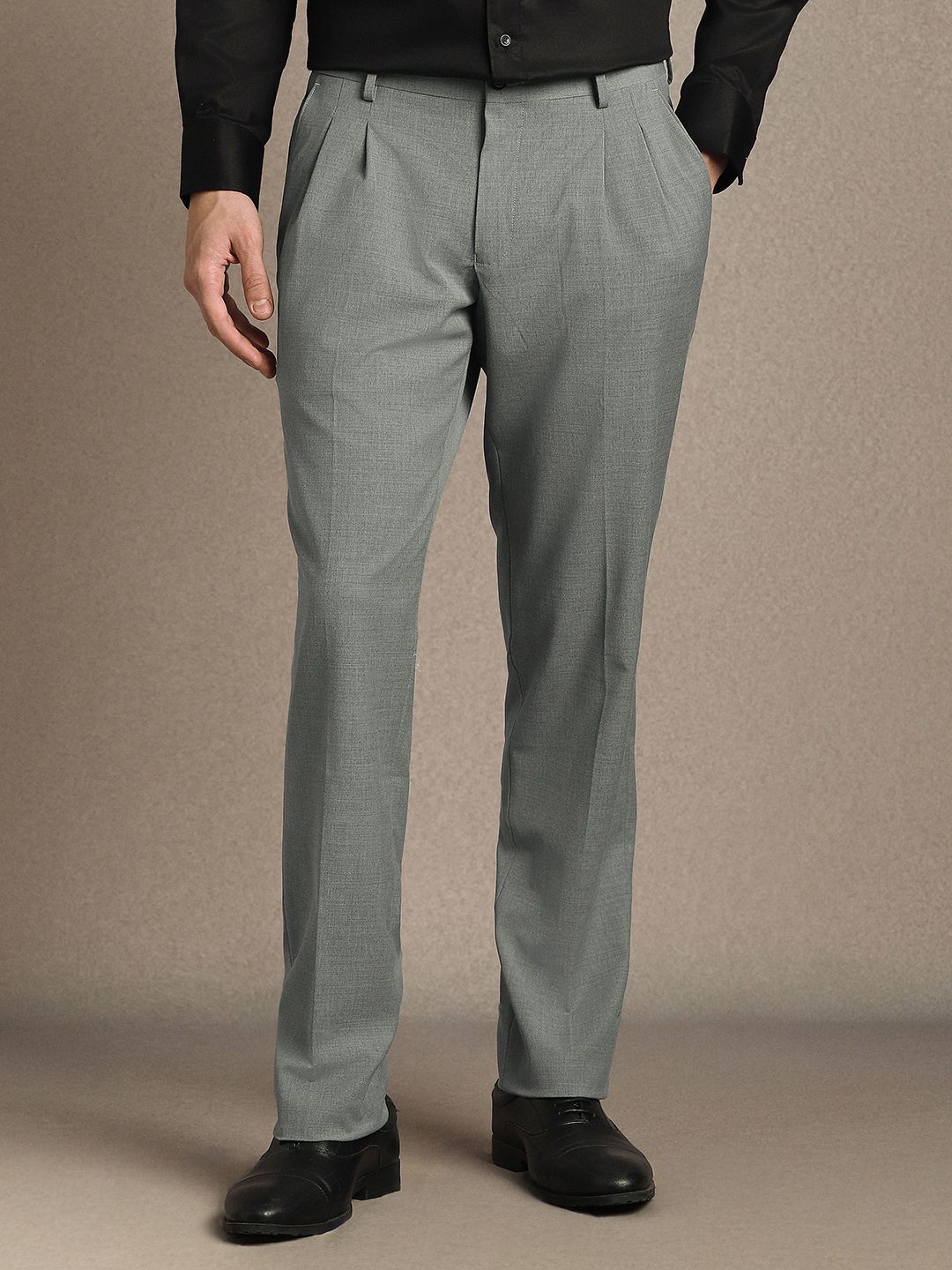 Louis Philippe Men Pleated Trousers-picture-40