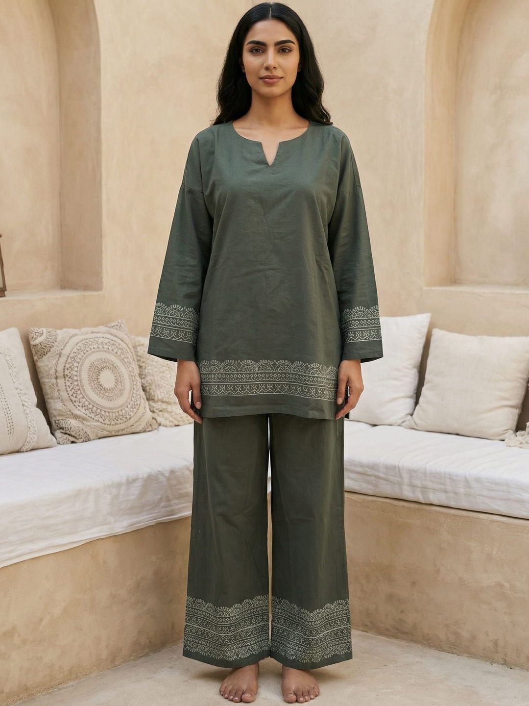 SANSKRUTIHOMES Women Printed Night suit-picture-28