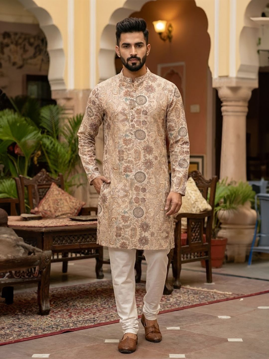 HERE&NOW Men Paisley Printed Kurta-picture-48
