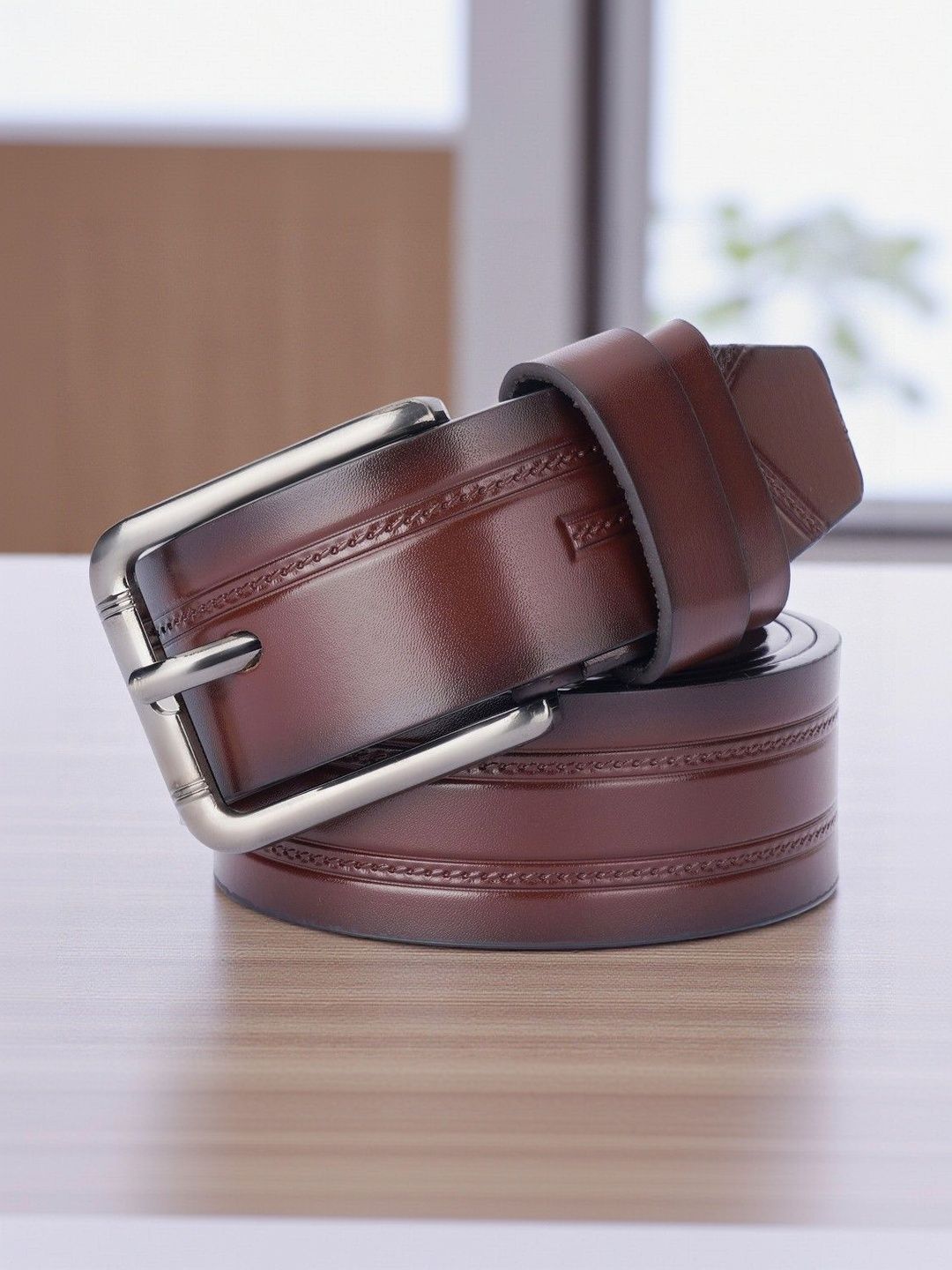 The Roadster Lifestyle Co Men Textured Casual Belt-picture-34