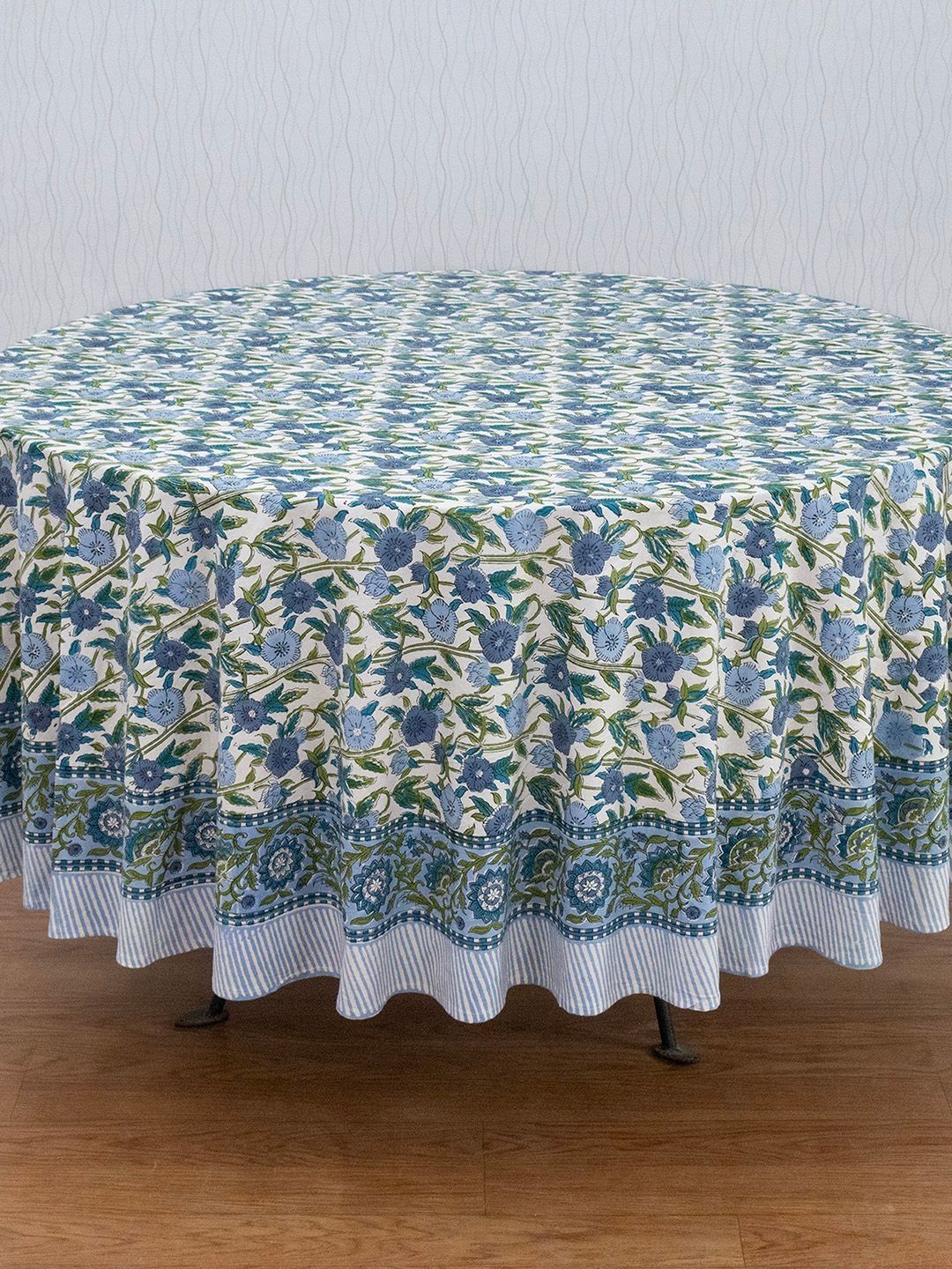 Cotton Chese Blue Printed Cotton Table Linen Sets-image-36