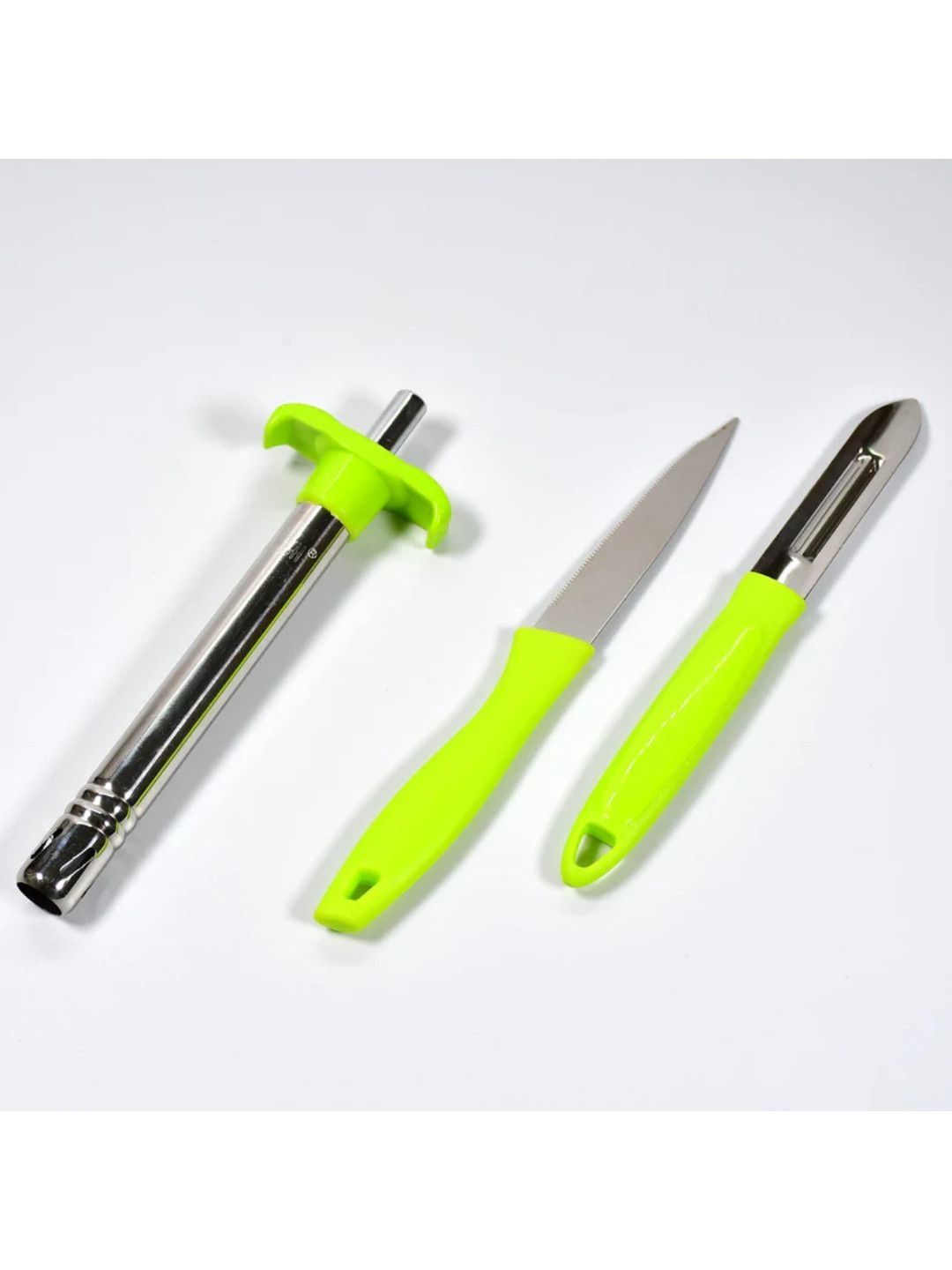 DeoDap 3-Pcs Green & Steel Kitchen Tools-picture-55
