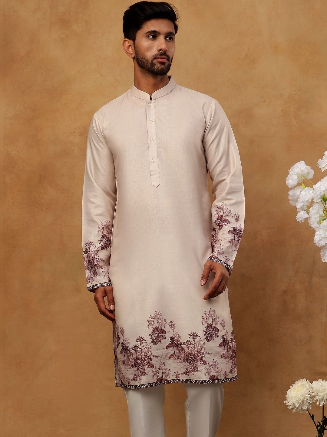Jompers Men Ethnic Motifs Printed Regular Kurta with Pyjamas-picture-36