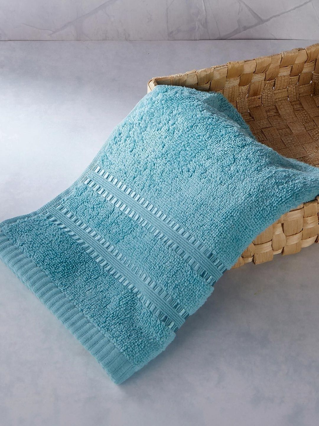 Fabindia Blue Cotton Hand Towels-picture-12