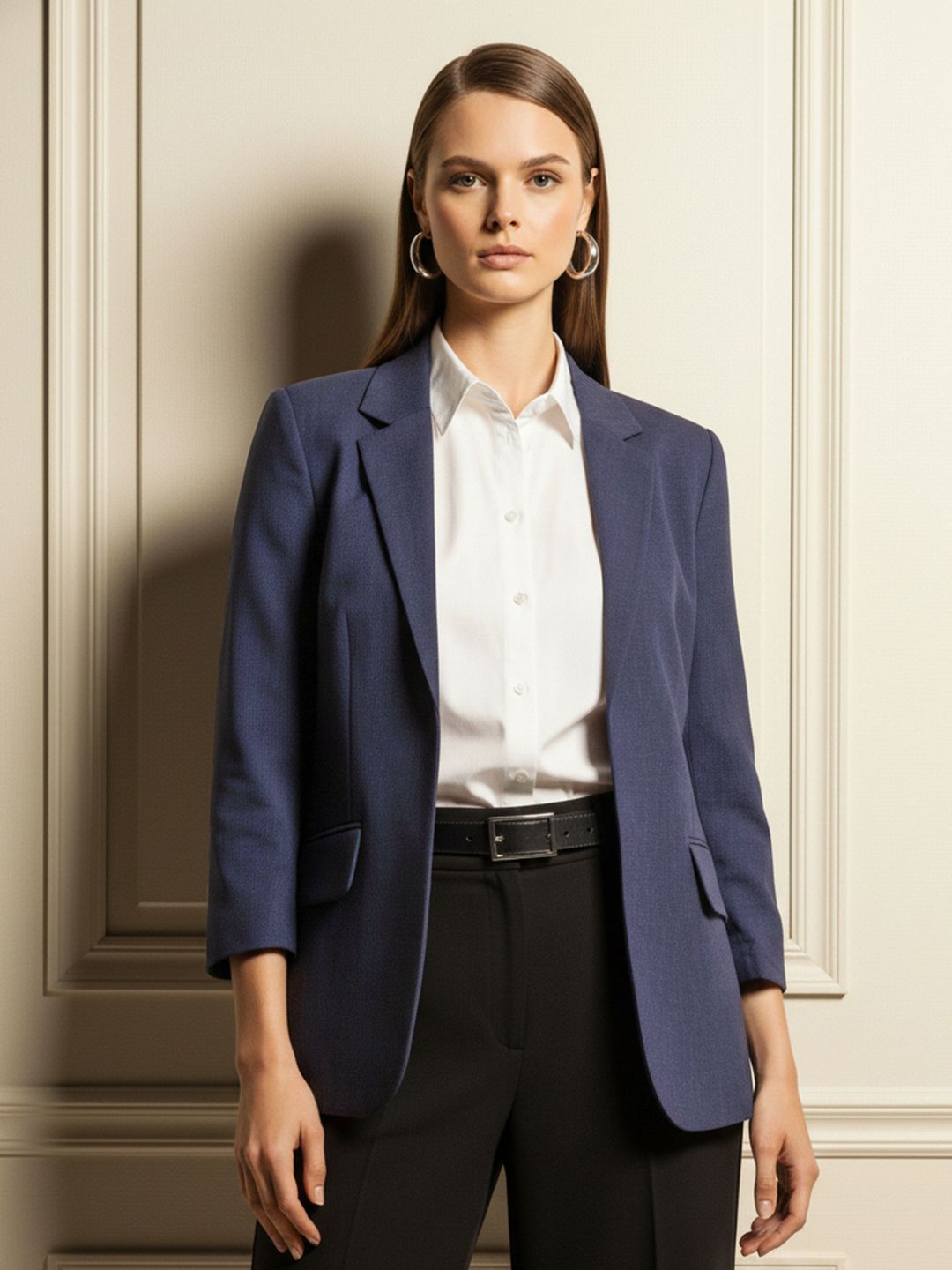 Chemistry Notched Lapel Front Open Blazer-picture-34