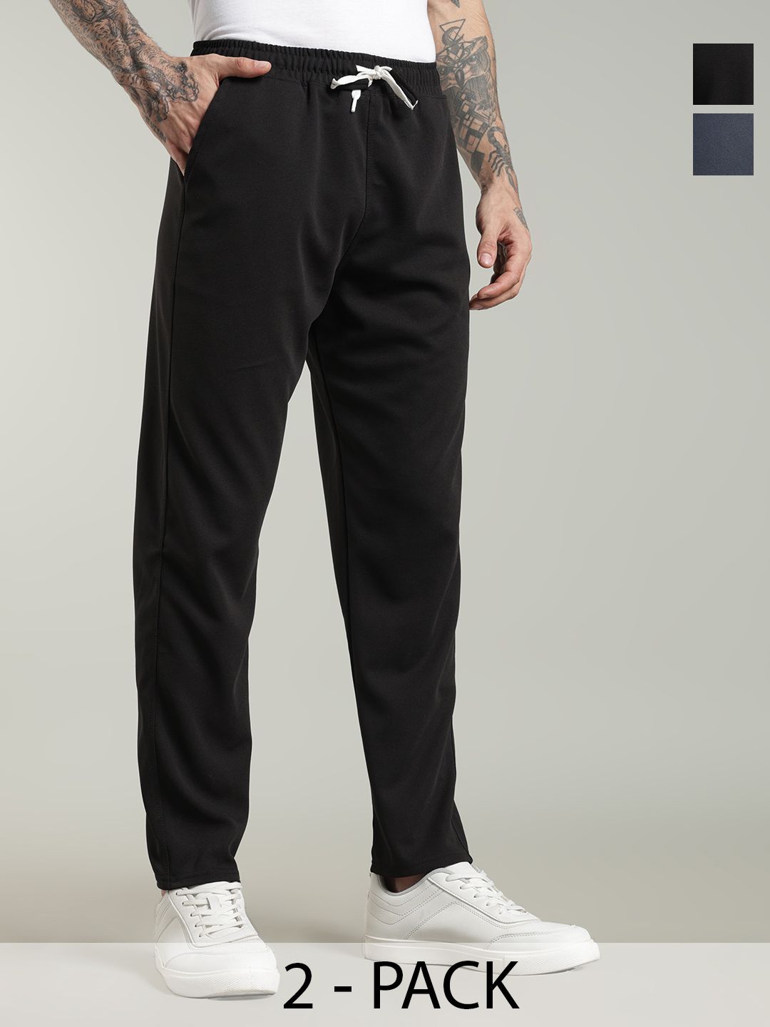 JAMES&GEORGE Men Pack Of 2 Cotton Track Pants-image-29