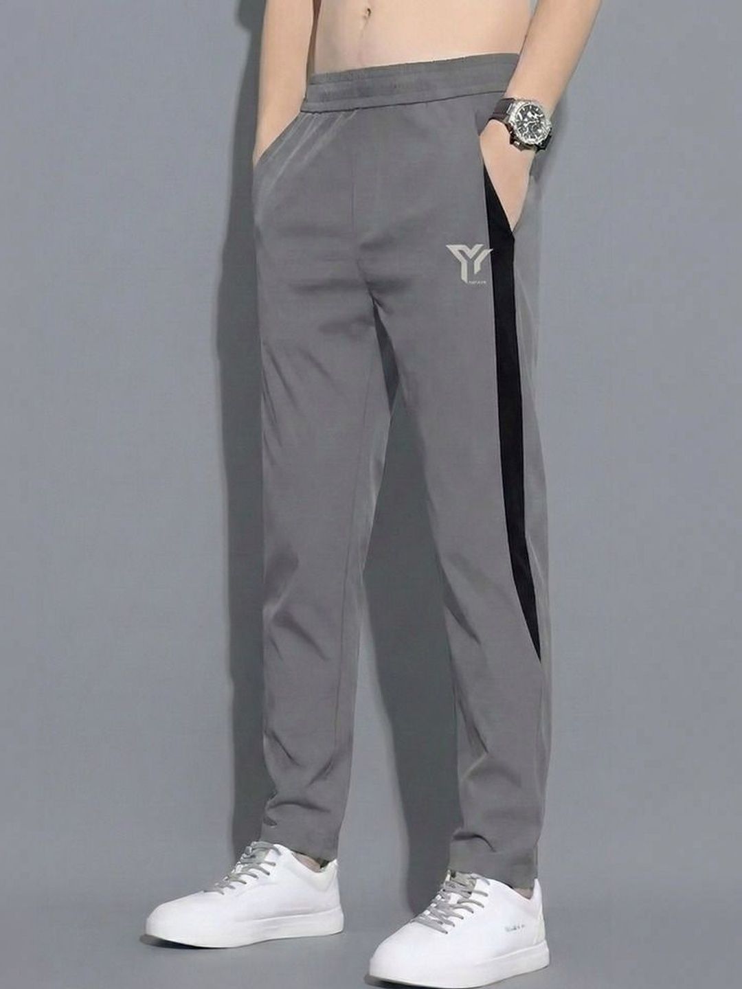 YUNEK Men Mid-Rise Track Pants-image-41