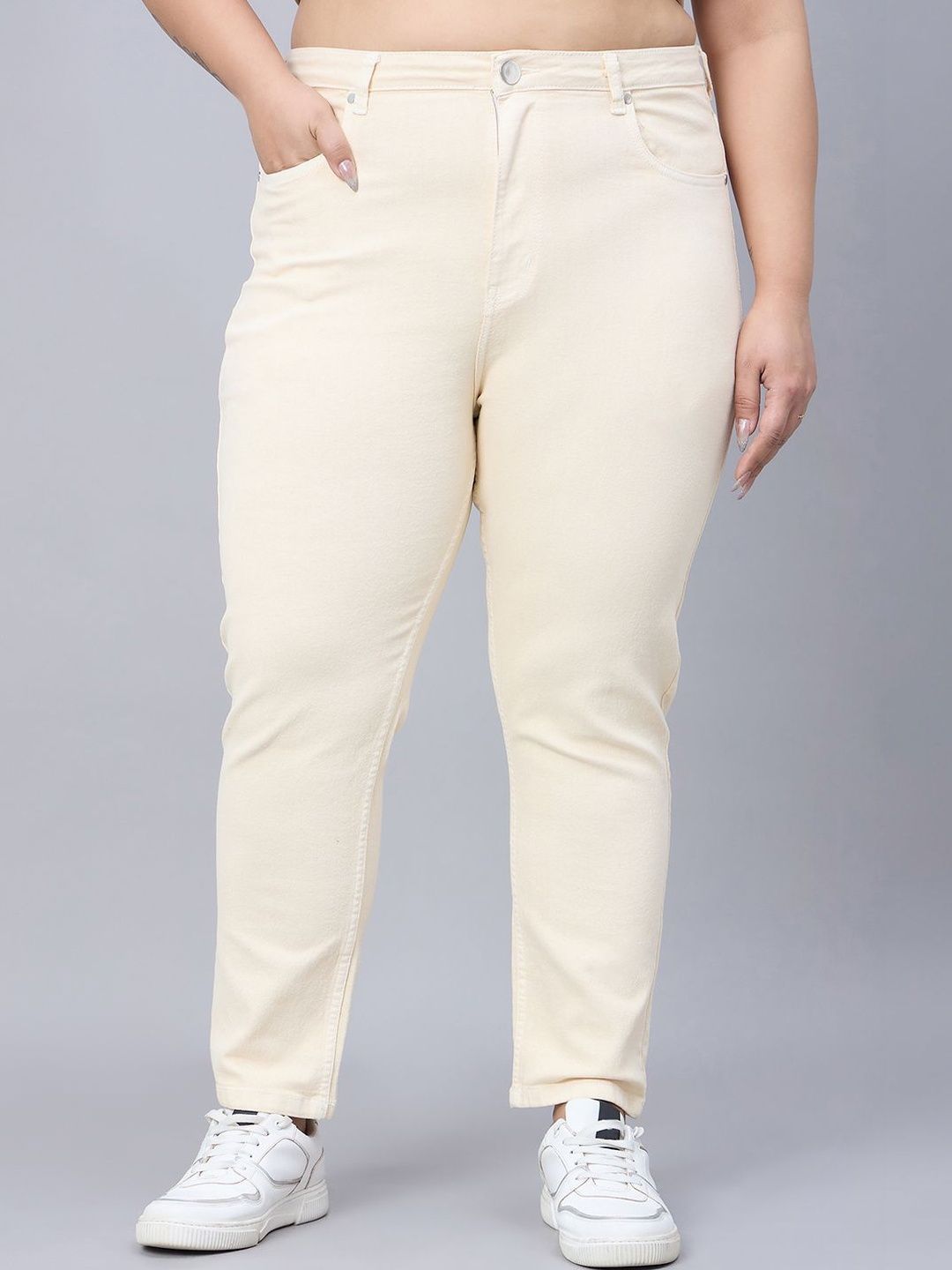 Style Quotient Plus Women Cigarette Straight Fit High-Rise Stretchable Jeans-picture-25