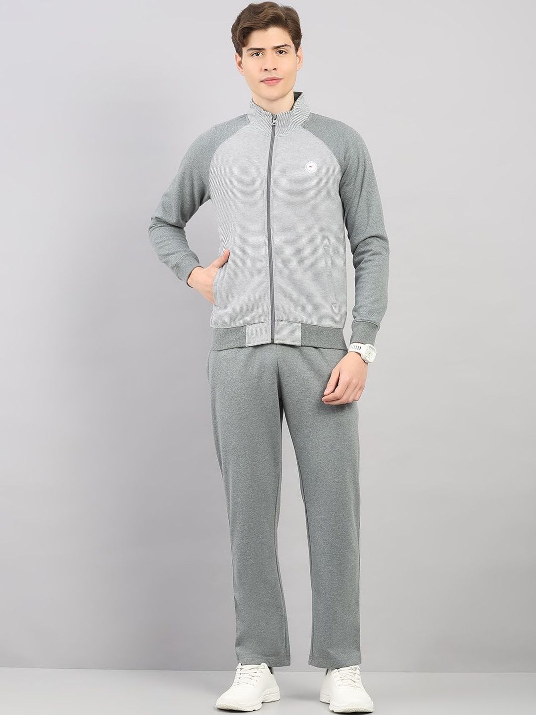 Monte Carlo Men Stand Collar Mid-Rise Tracksuits