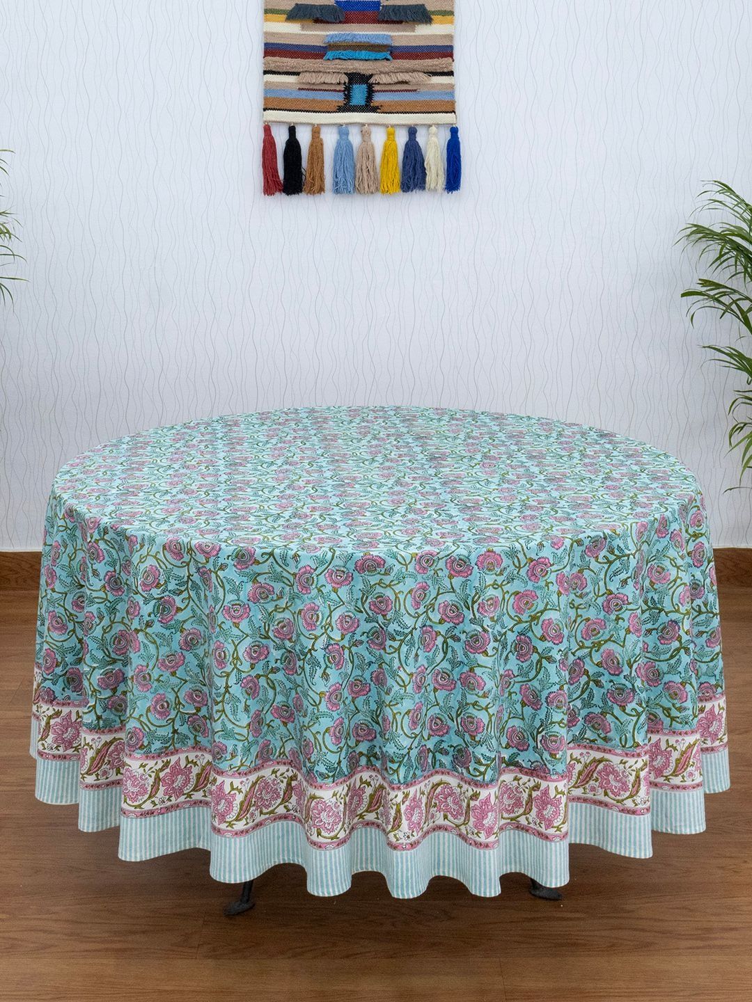 Cotton Chese Blue Printed Cotton Table Linen Sets-image-44
