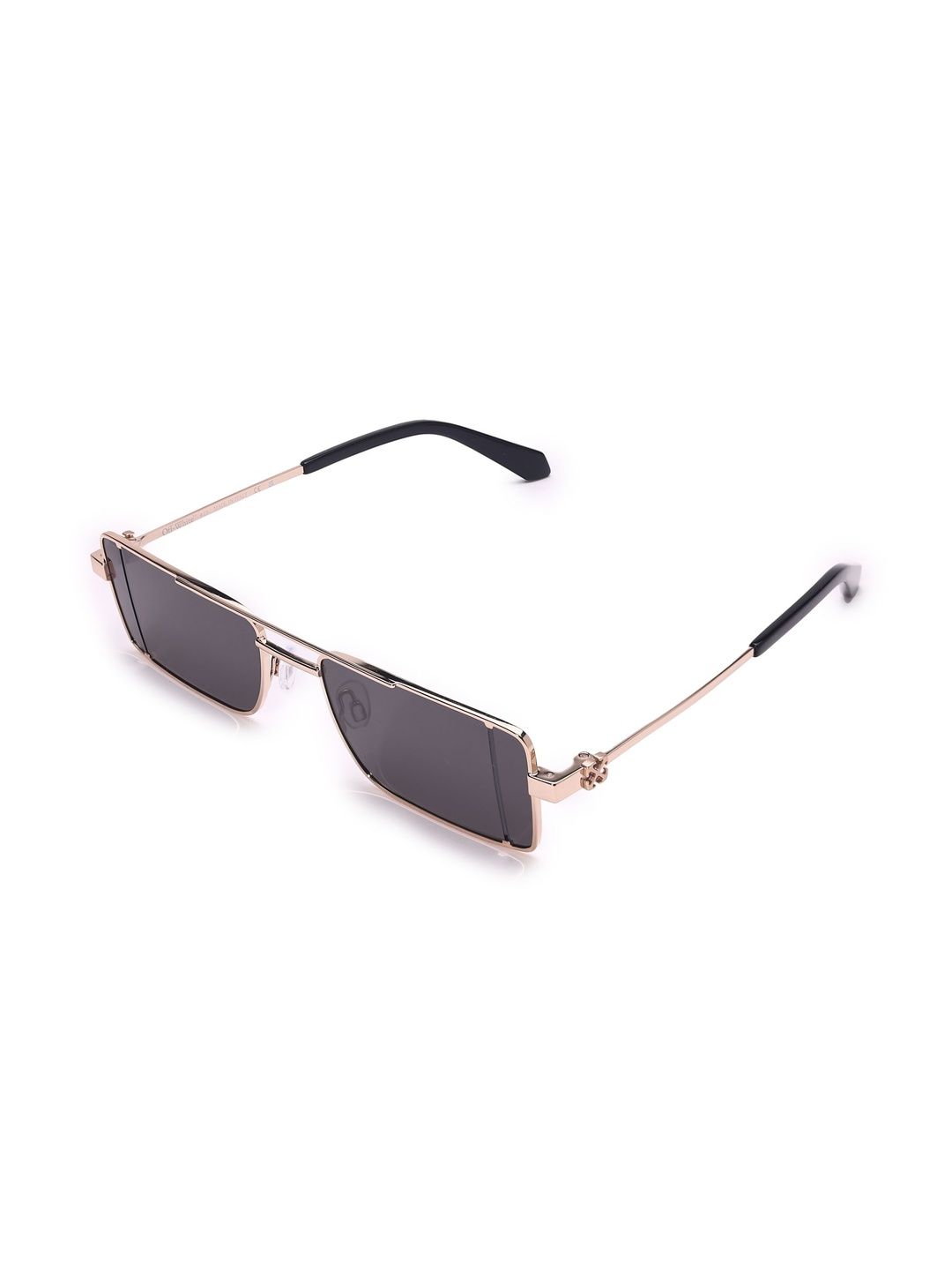 Off-White Men Grey Lens & Gold-Toned Rectangle Sunglasses-image-46