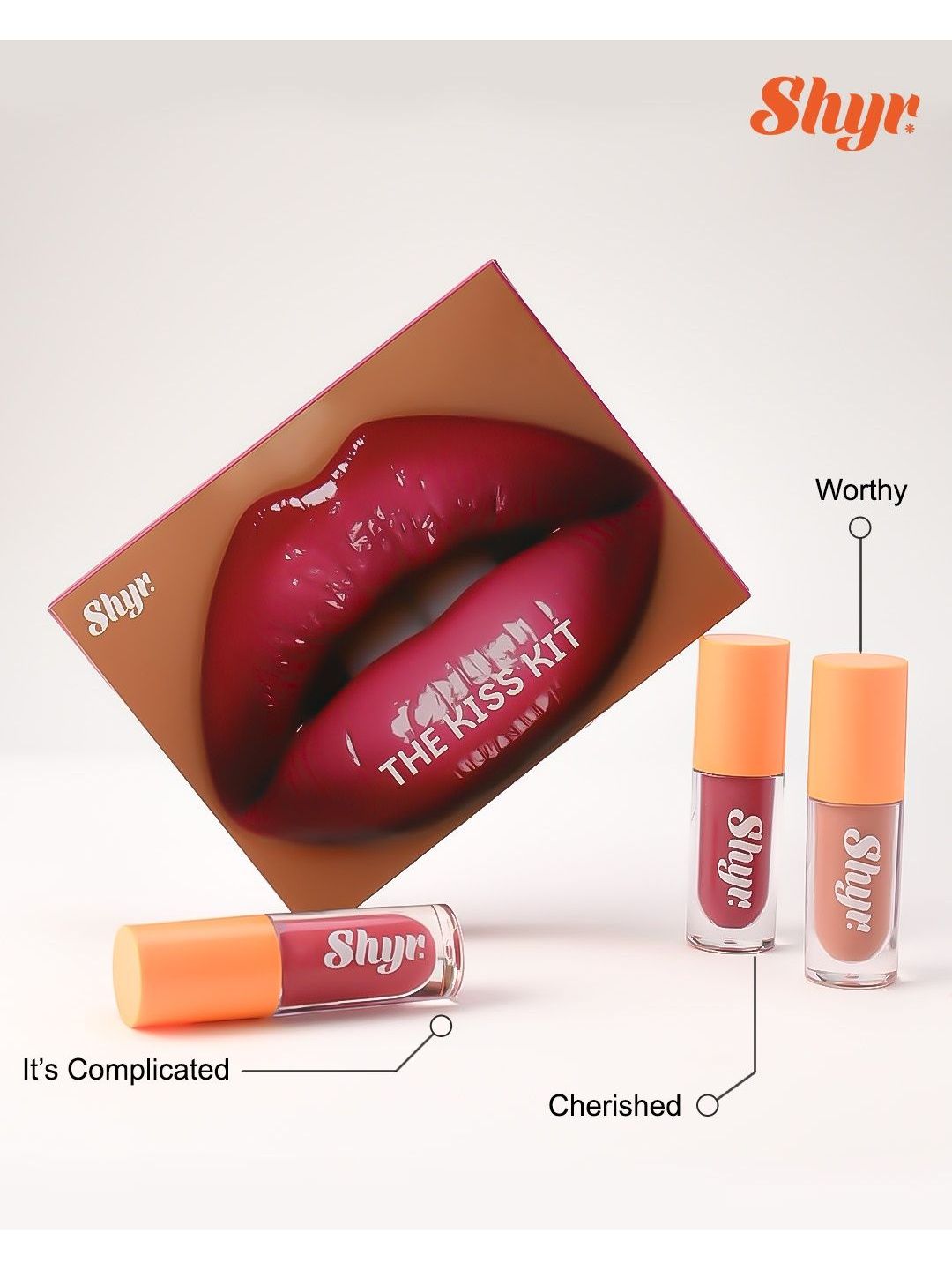 SHYR BEAUTY Set Of 3 Lip Gloss- 5 ml Each- Worthy- It's Complicated -Cherished-image-34