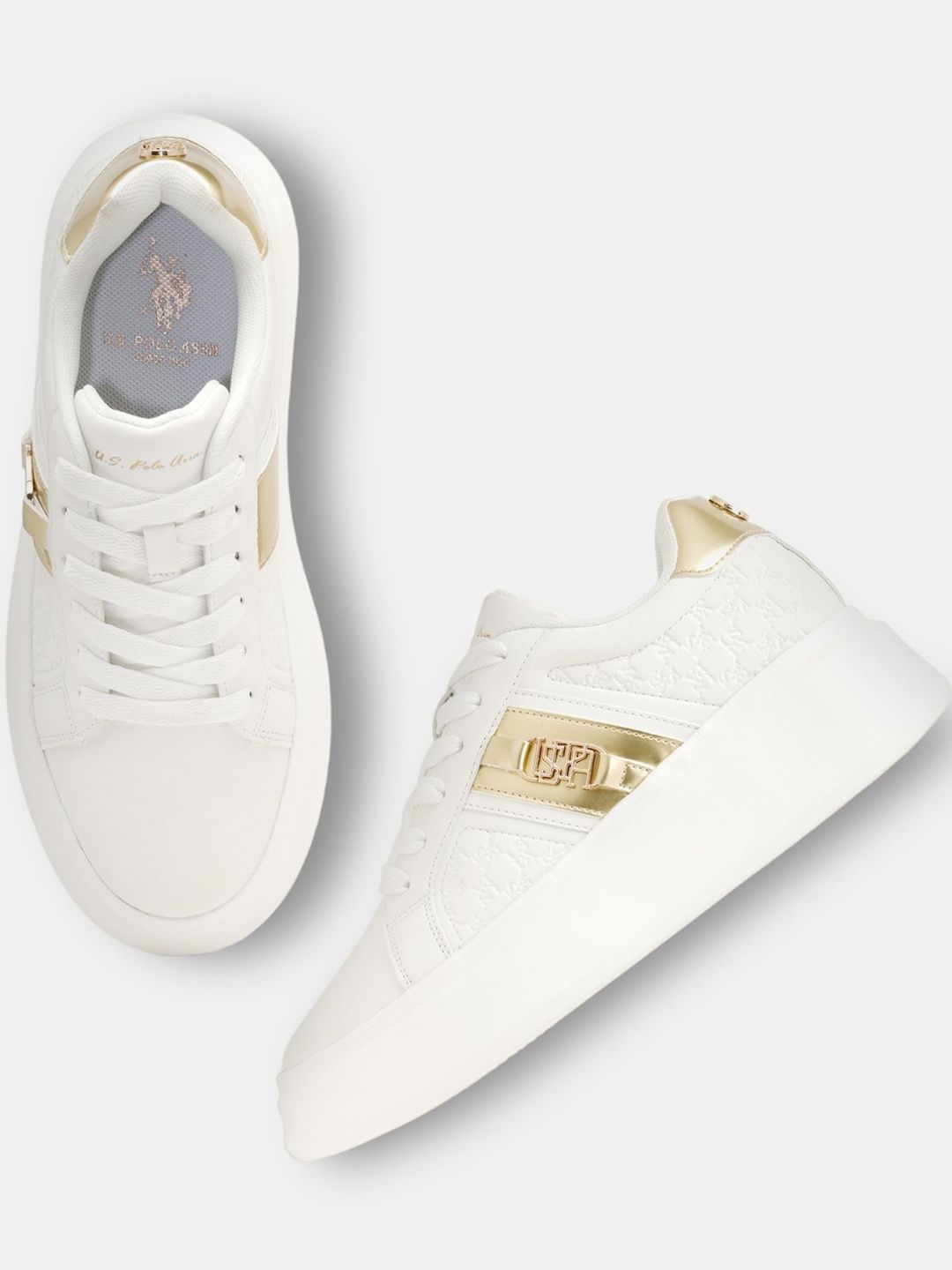 U.S. Polo Assn. Women Women Textured PU Sneakers-image-21