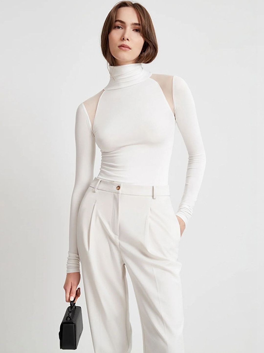 Suo Self design High-Neck Bodysuit-picture-27