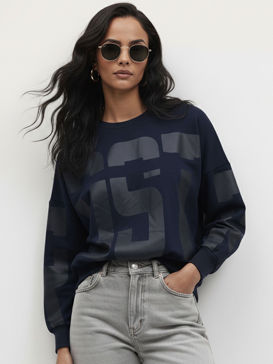 The Roadster Life Co. Typography Printed Oversized Terry Sweatshirt-picture-17