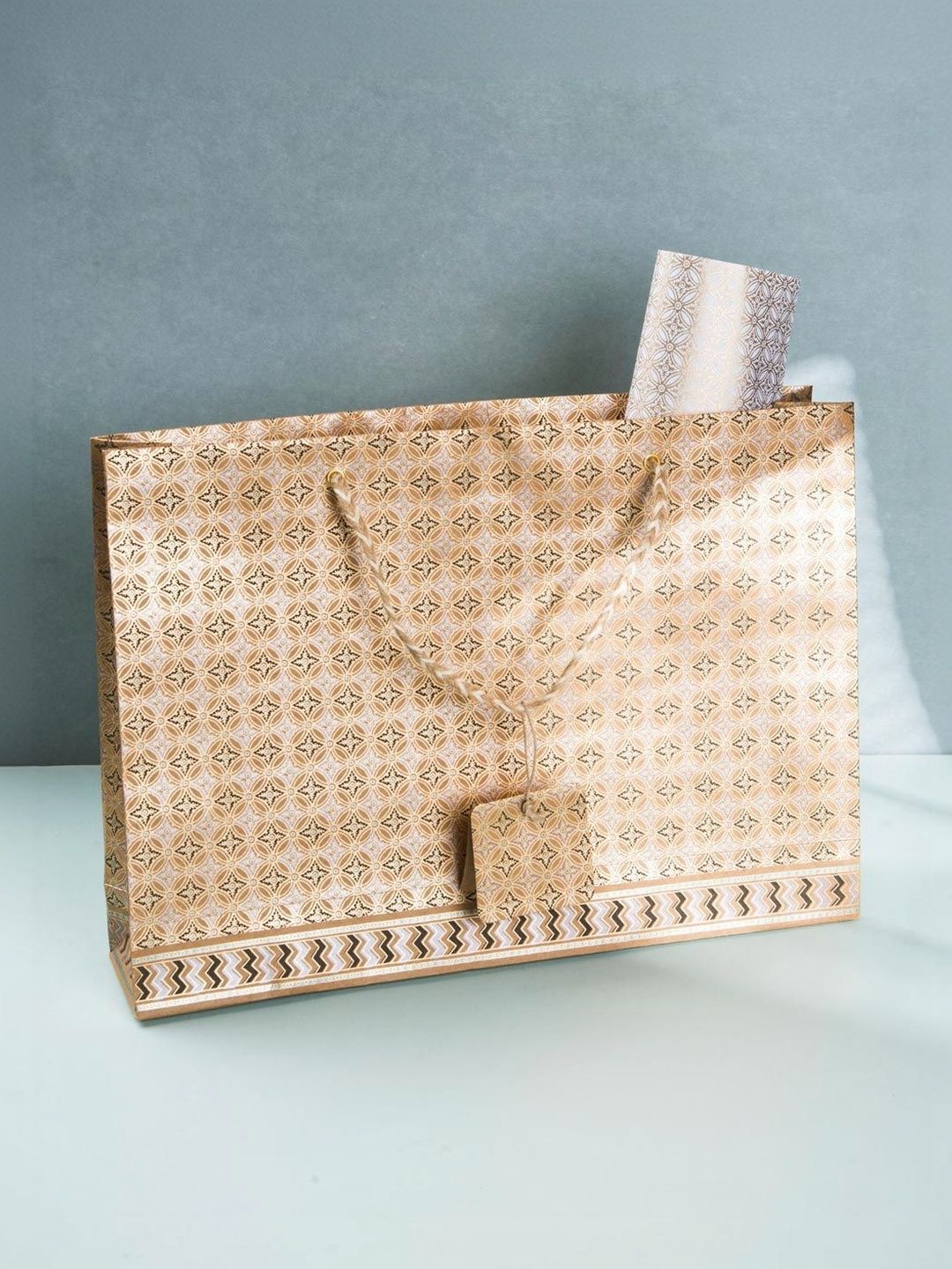Fabindia Geometric Printed Handheld Bag-image-26