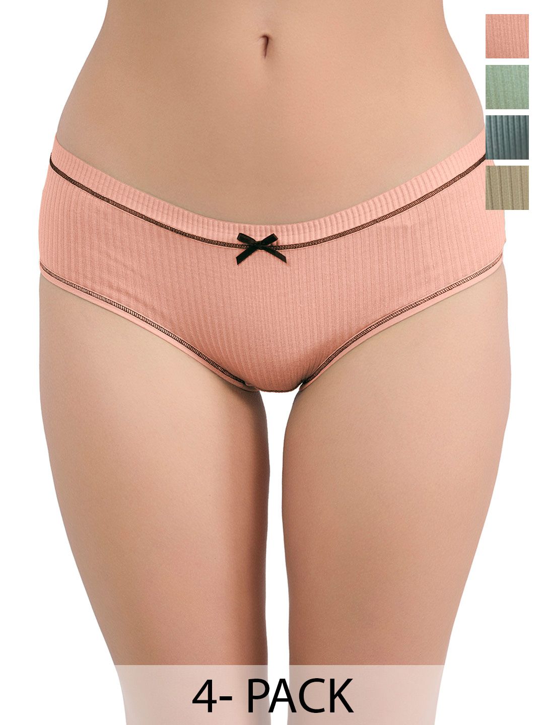 Moda Rapido Pack Of 4 Cotton Briefs-image-28