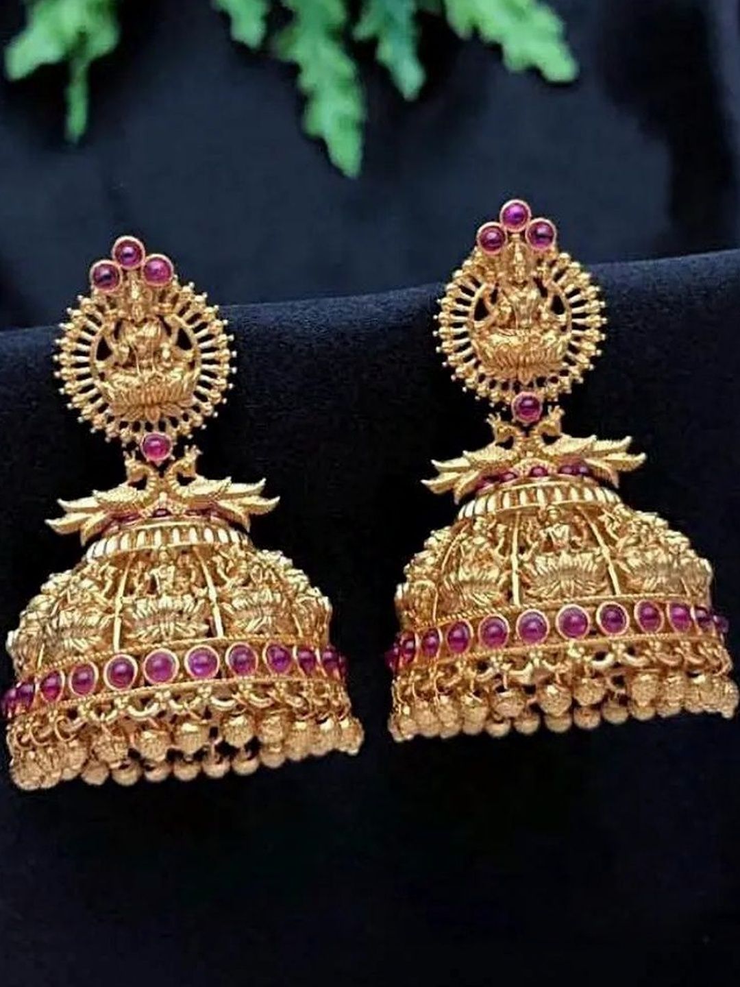 THE OSTRICH COLLECTION Geometric Jhumkas Earrings-picture-54