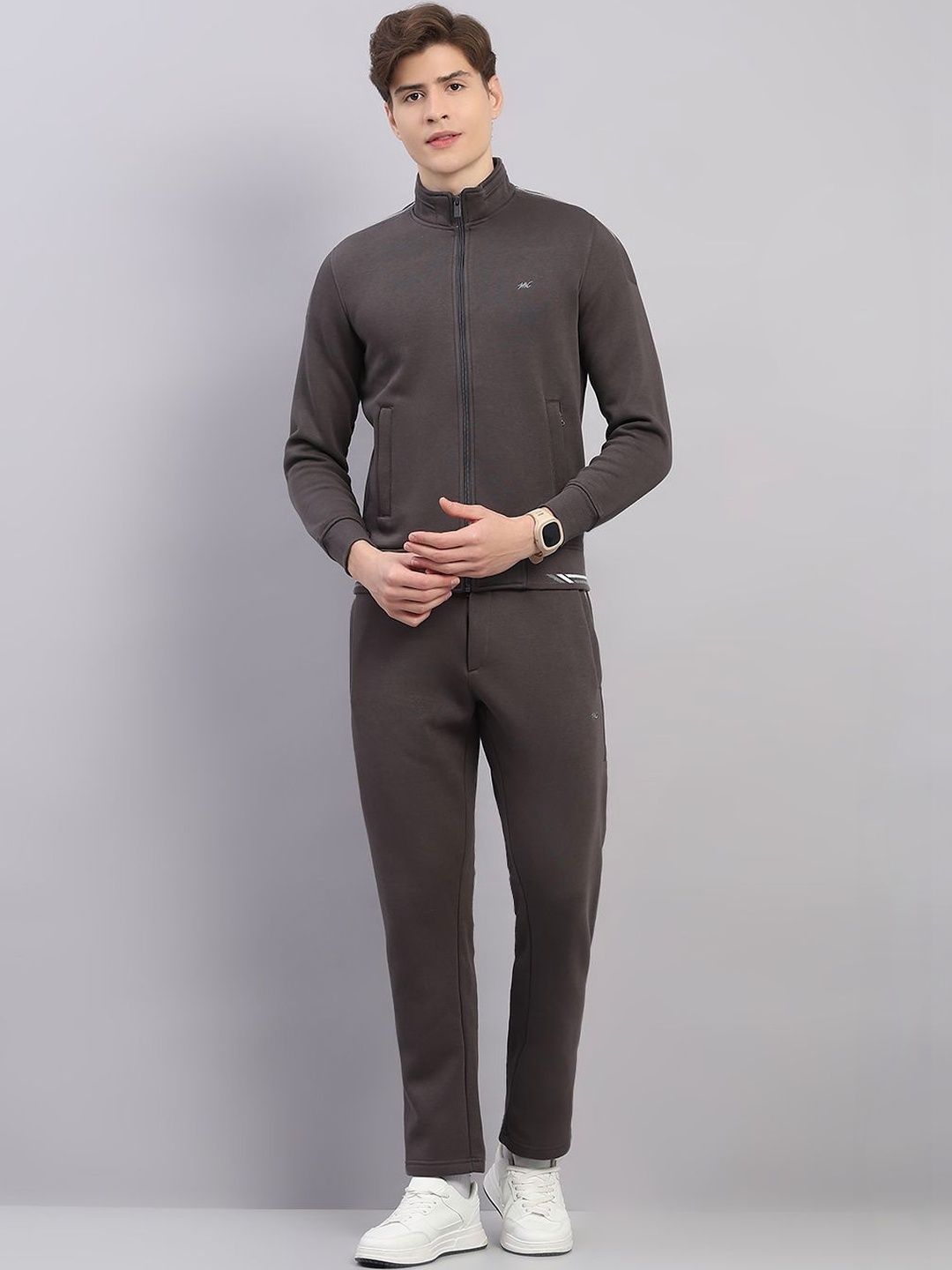 Monte Carlo Men Stand Collar Mid-Rise Tracksuits-image-20