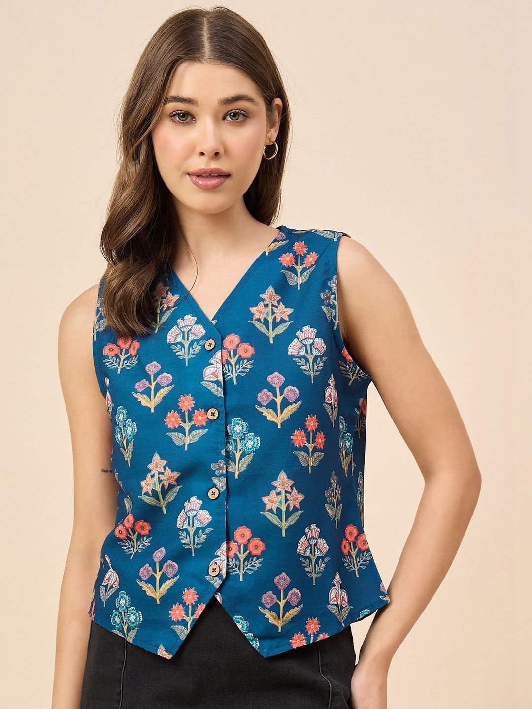 Style Quotient Printed Pure Cotton Waistcoat-picture-37