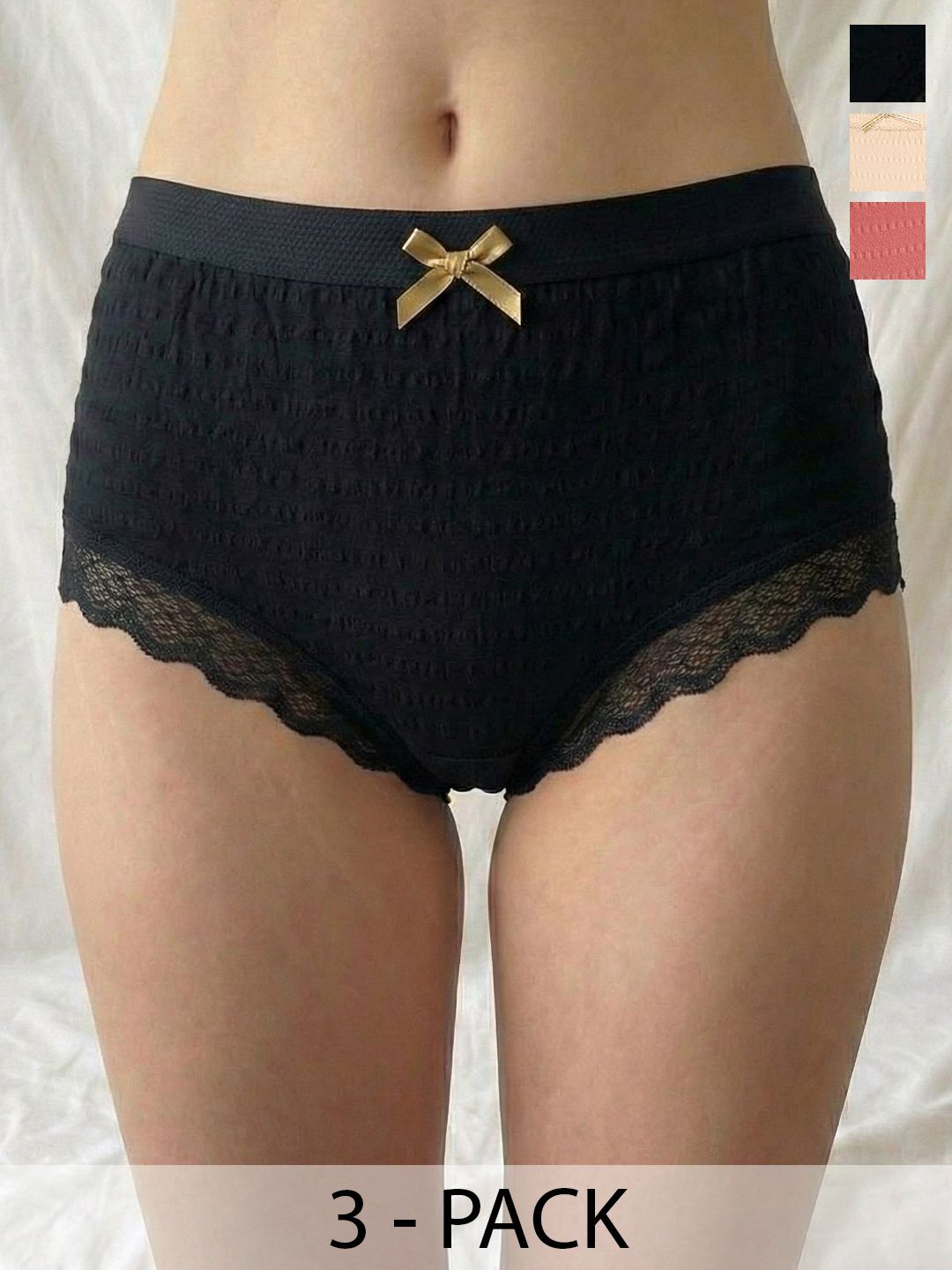 Moda Rapido Pack of 3 Cotton Mid-Rise Basic Briefs-image-23