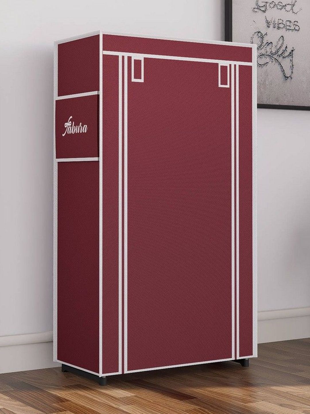 Fabura Maroon & White 6-Layers Water Resistance Shoe Rack