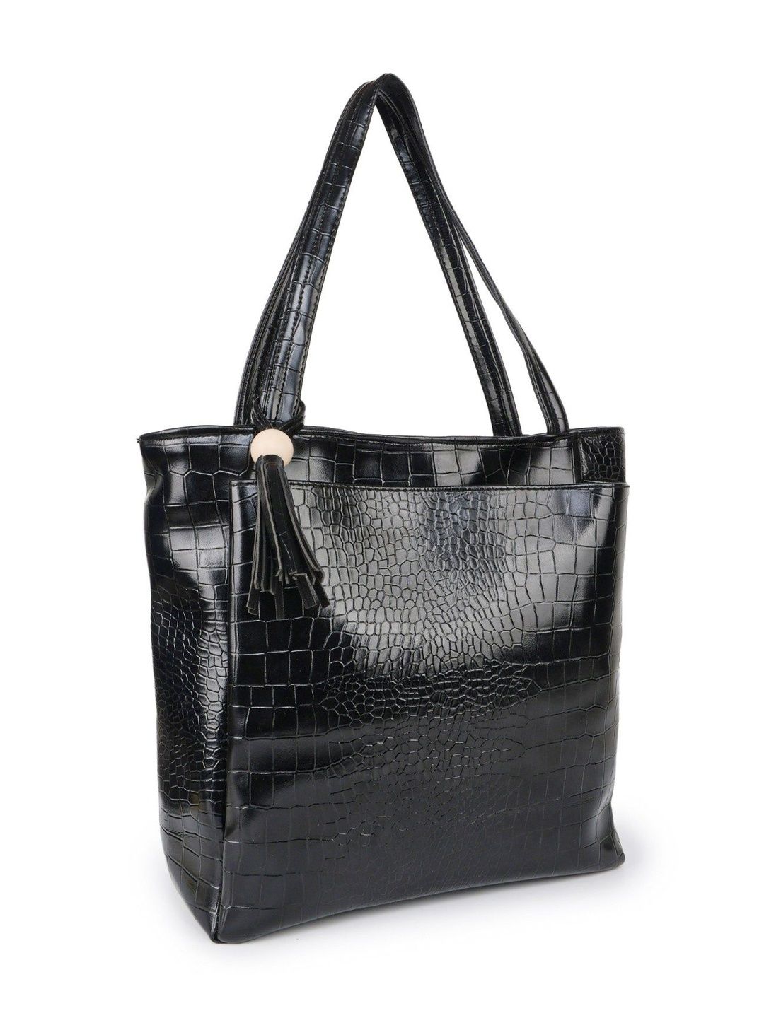 LIFE ROADS Textured PU Structured Tote Bag with Tasselled-picture-28