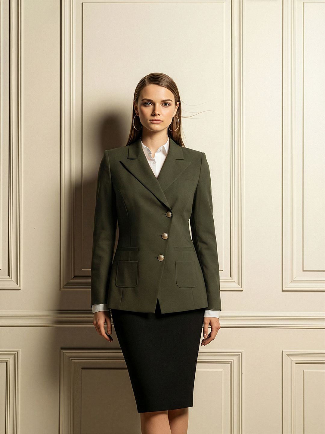 Chemistry Notched Lapel Single Breasted Overcoat with Pocket Detail-picture-29