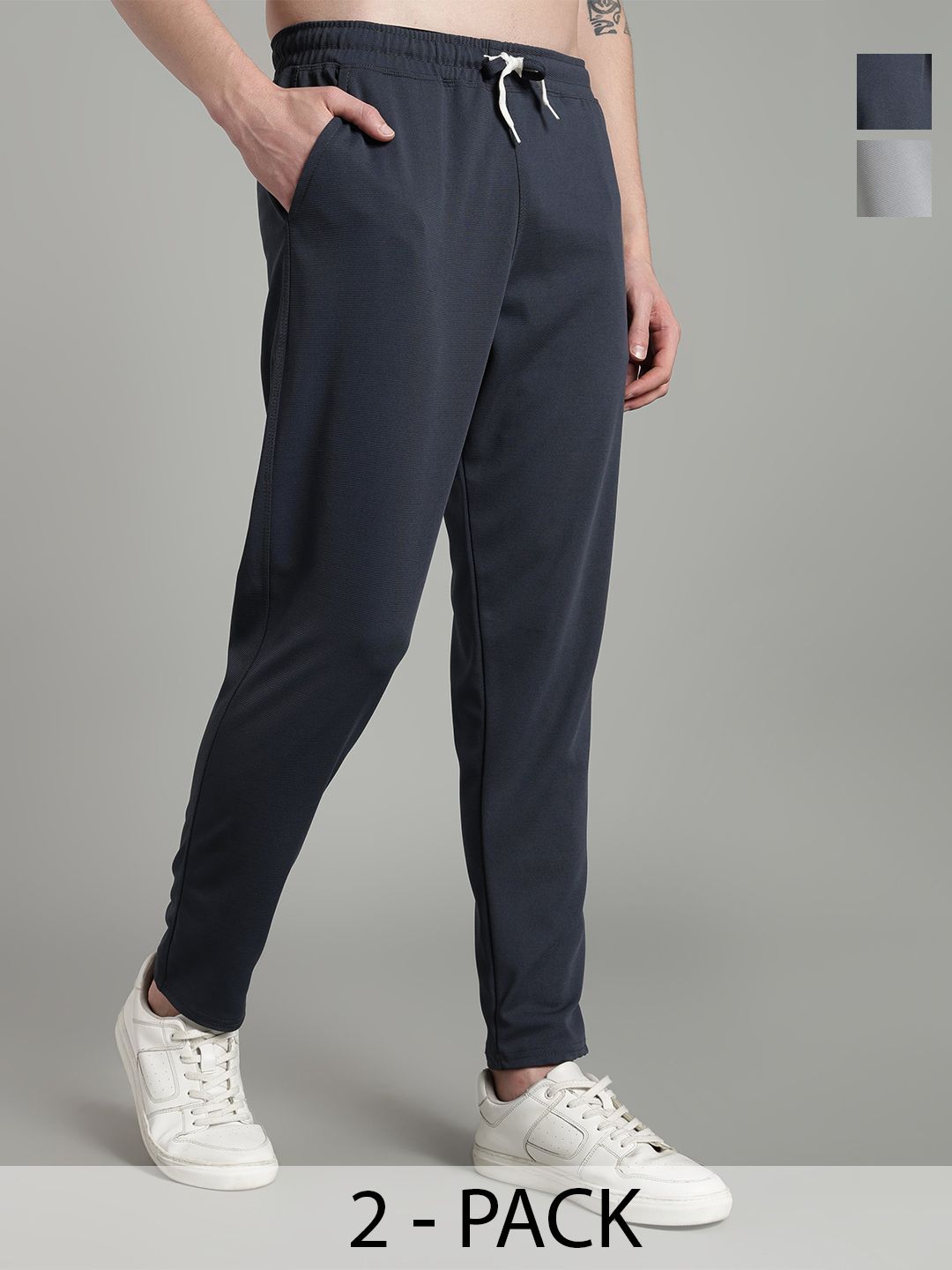 SWADESI STUFF Men Pack Of 2 Cotton Track Pants-image-33