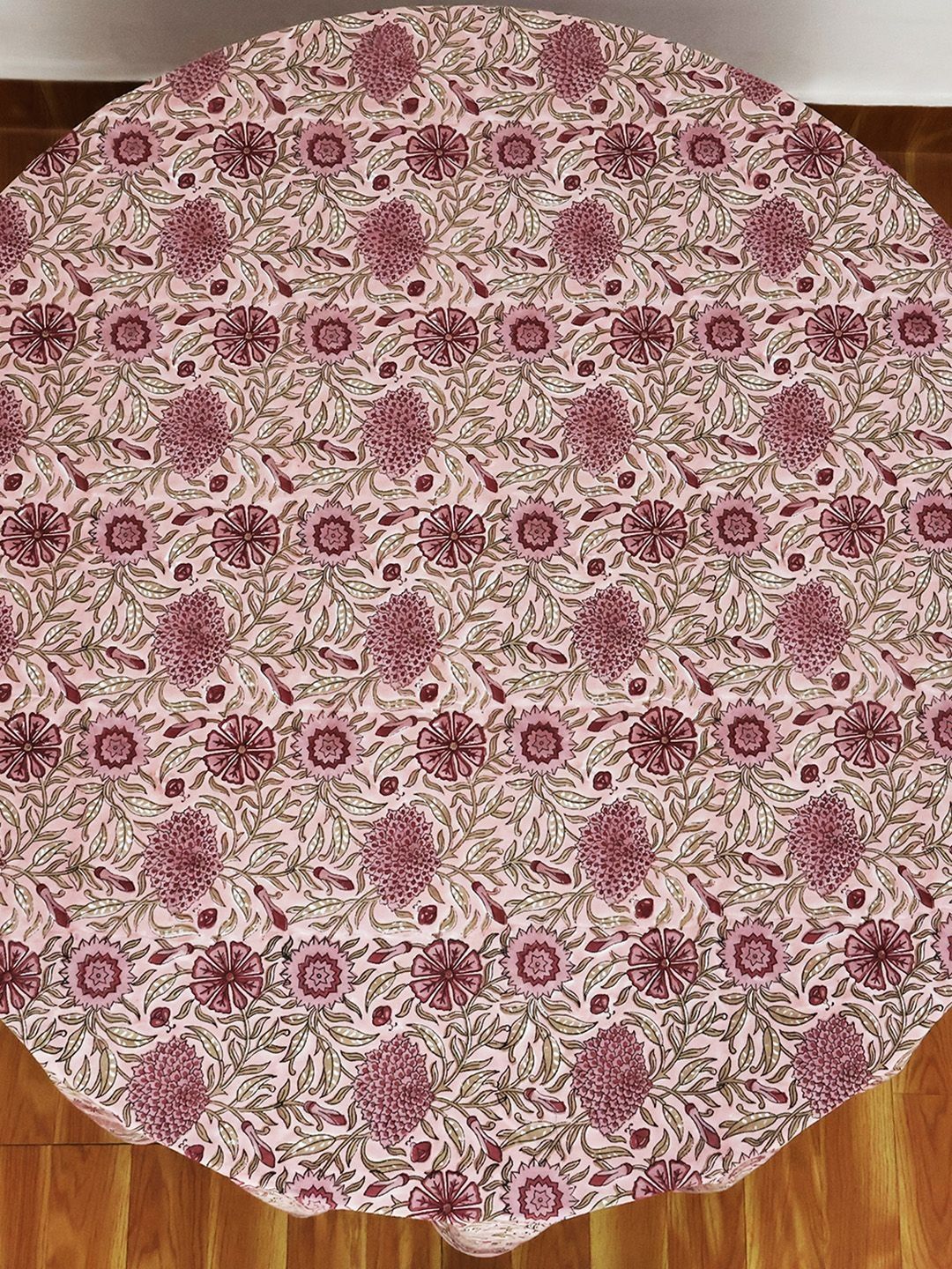 Cotton Chese Pink Printed Cotton Table Linen Sets-image-12
