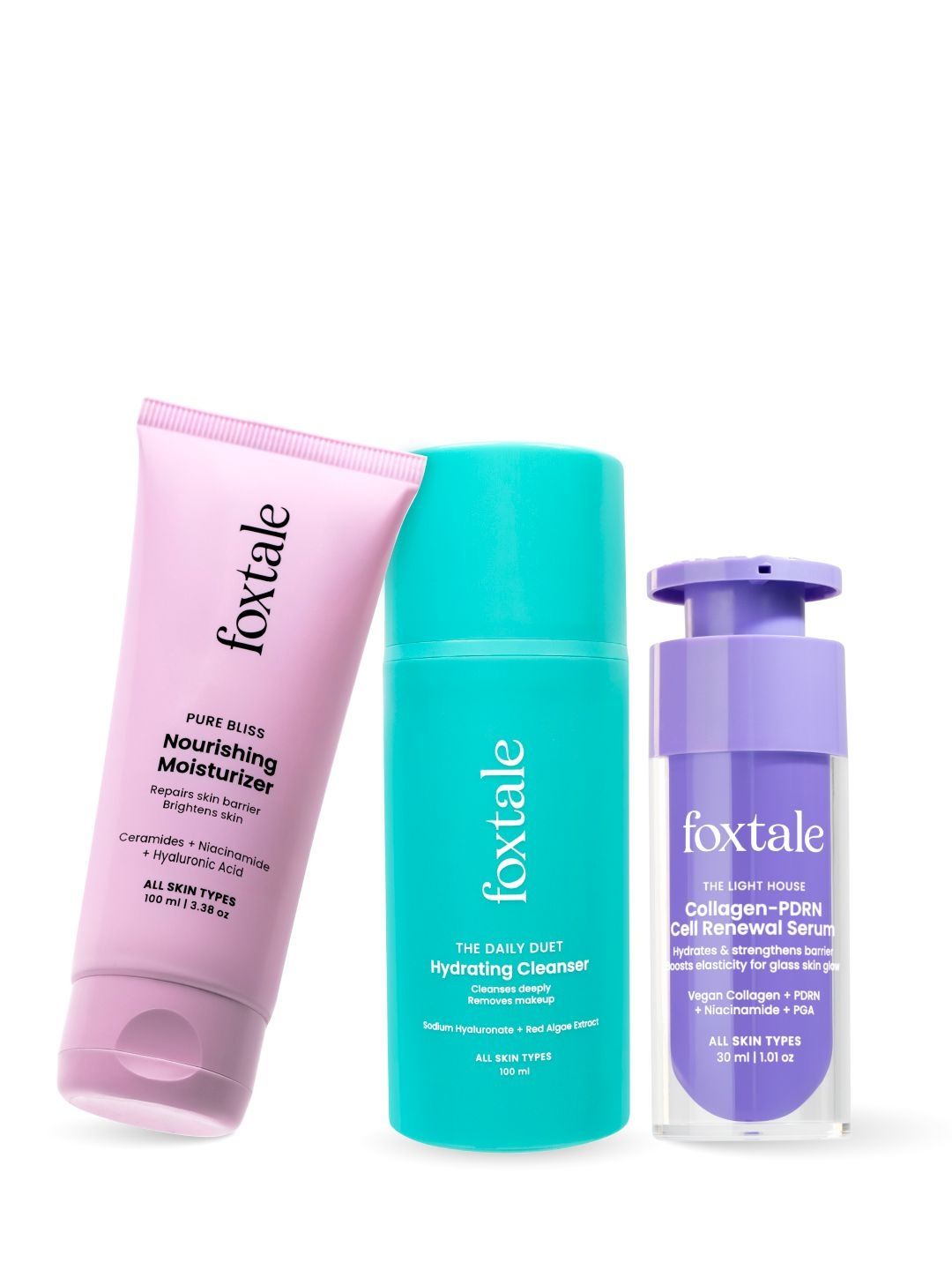 FoxTale Set Of 3 Hydrating Cleanser, Nourishing Moisturizer & PDRN Cell Renewal Serum-image-40