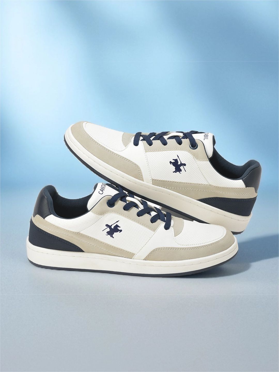 Cantabil Men Colourblocked PU Sneakers-image-20